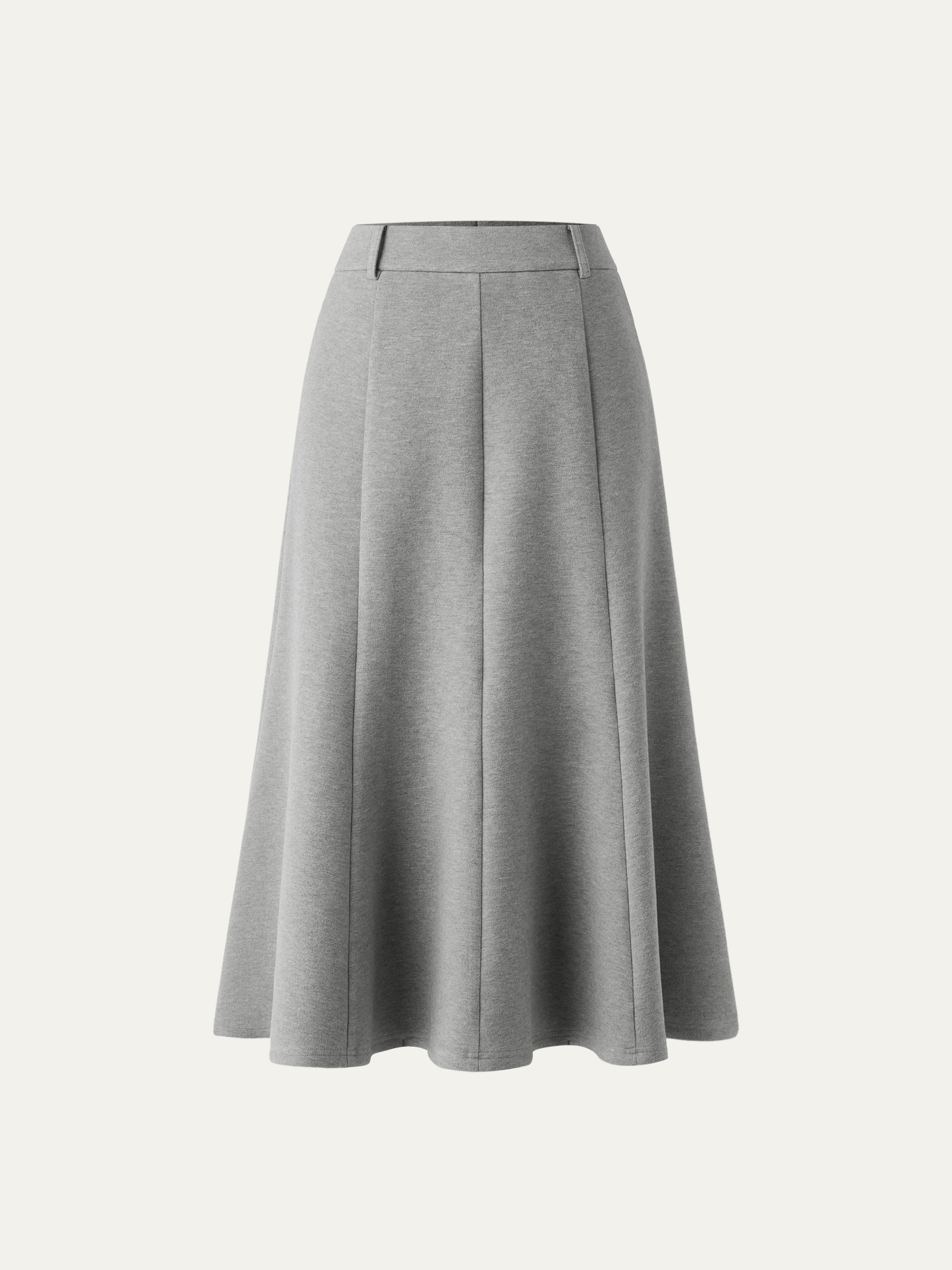 High Waisted Umbrella Hem Midi Skirt Heather Morganite – Women > Bottoms > Skirts | FormaLuxe