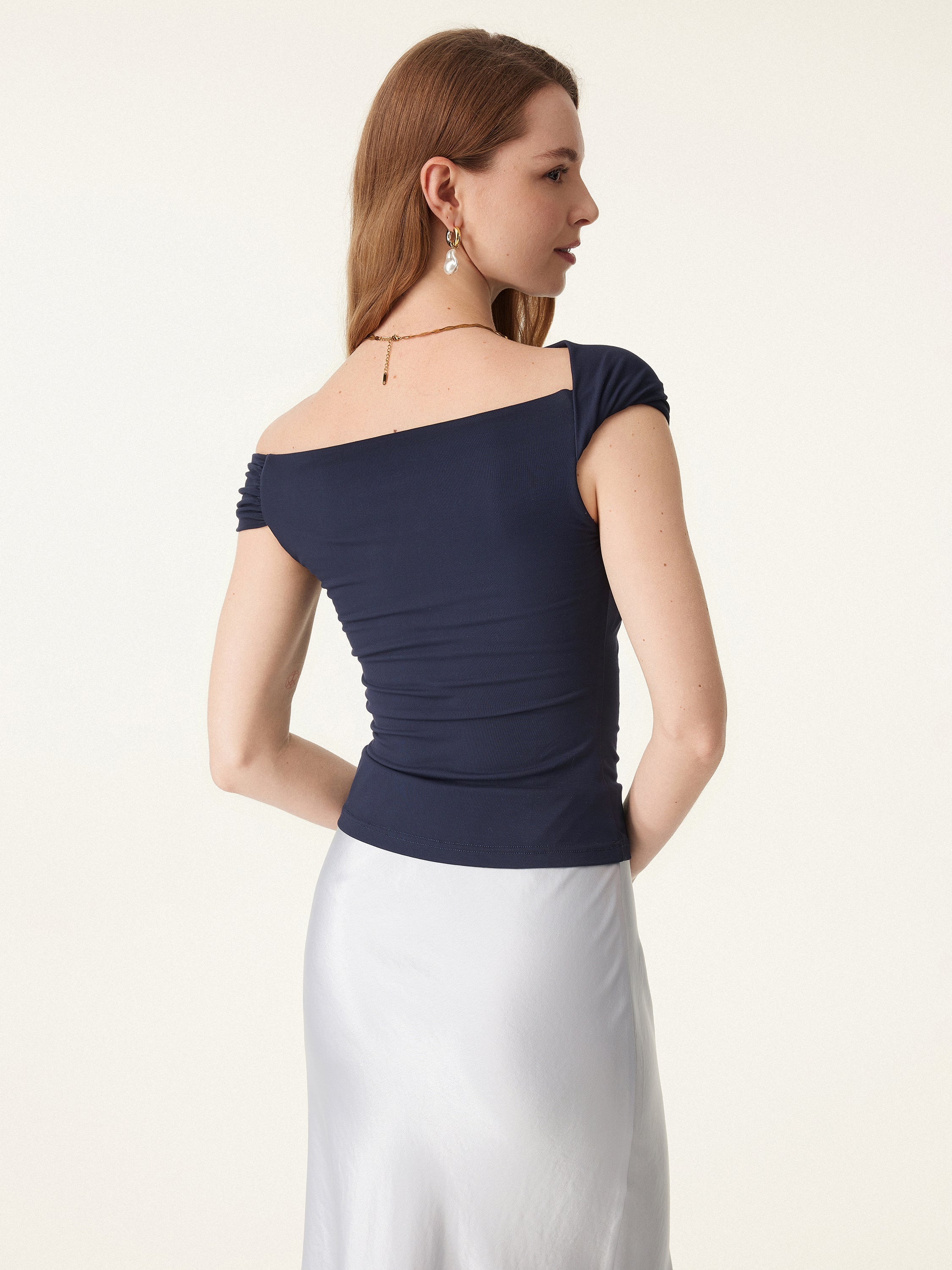 Multi-wear Versatile Necklines Brami Top Midnight Navy – Women > Tops > Bra Tops | FormaLuxe