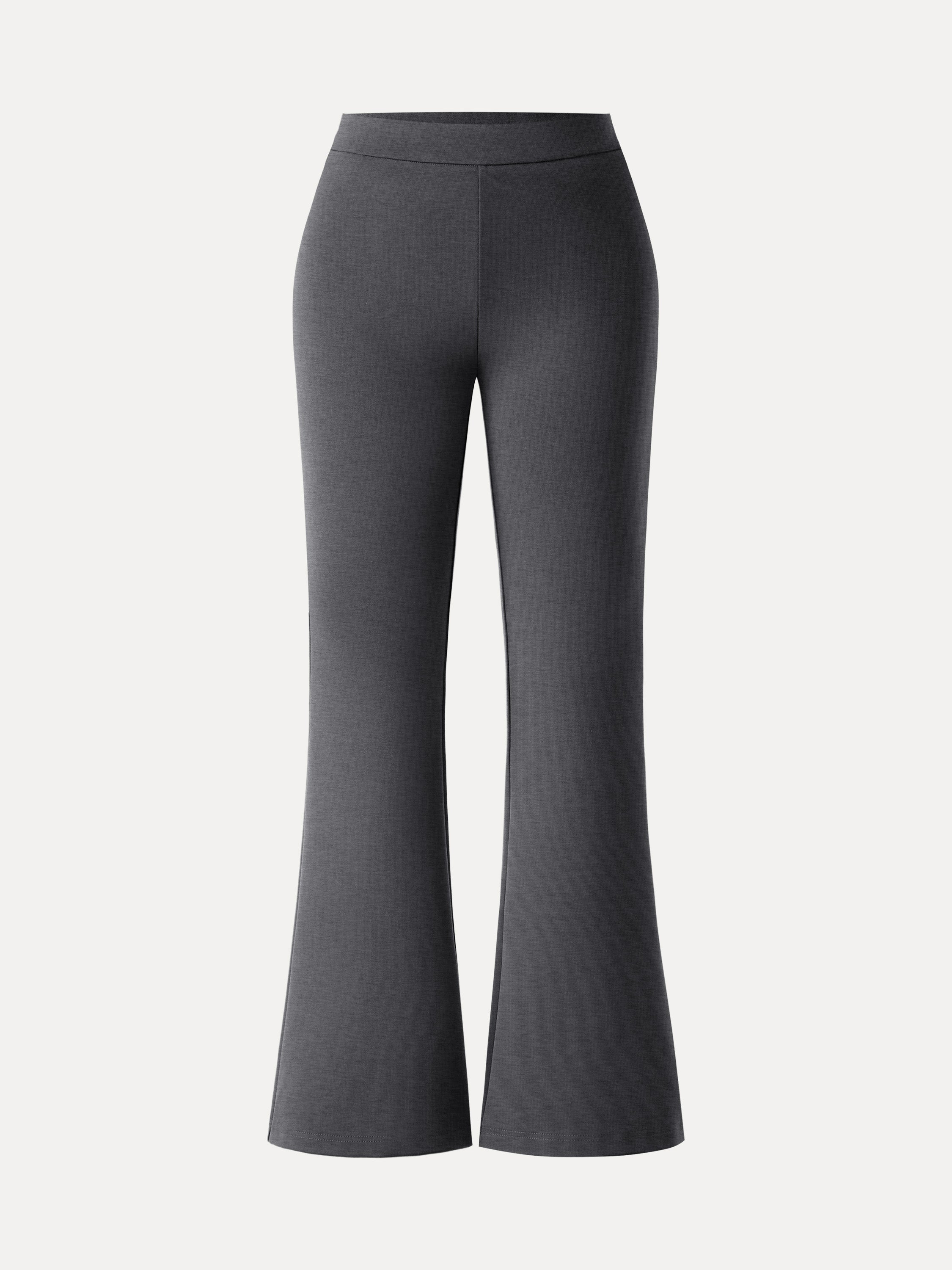 Slimming Ponte High Rise Pull-on Flared Pants Black – Women > Bottoms > Pants | FormaLuxe
