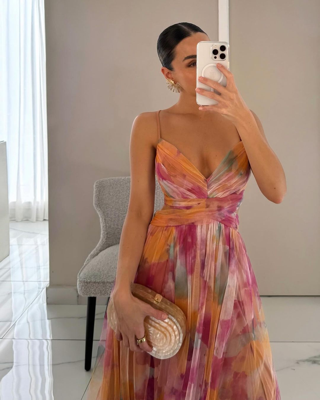 Imogen | Atemberaubendes Maxikleid Orange | FormaLuxe
