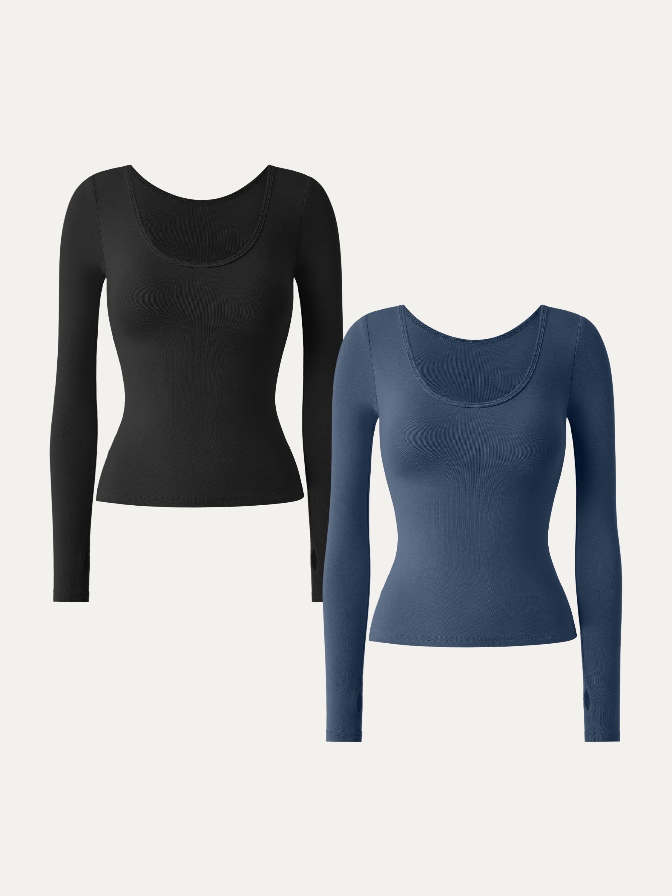 Essential Lyocell Cashmere Multi-Wear Long Sleeve Top with Thumbholes Black – Women > Tops > Shirts&Tops | FormaLuxe