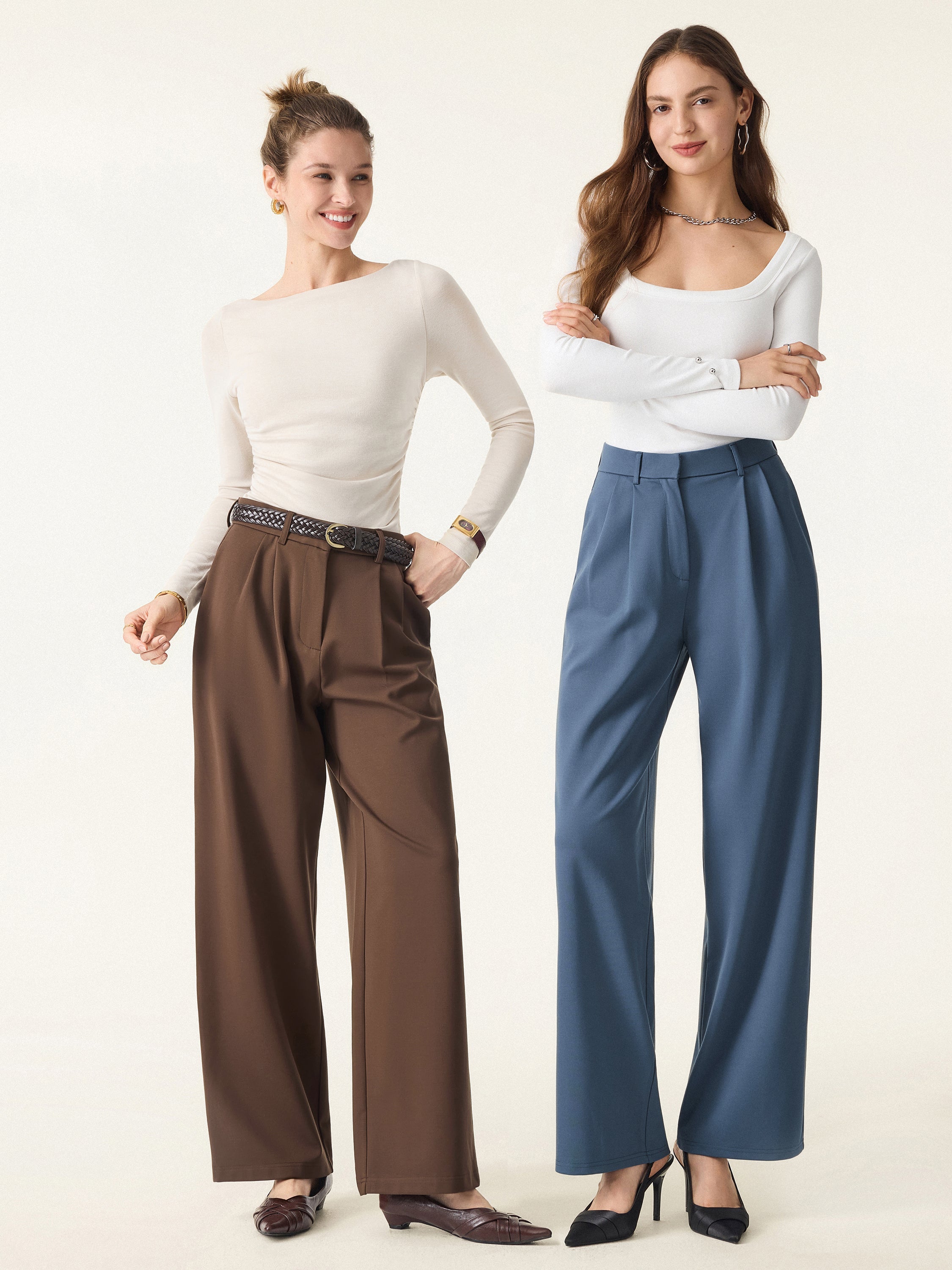 Breezy Wide Leg Pant with Pockets Pecan – Women > Bottoms > Pants | FormaLuxe