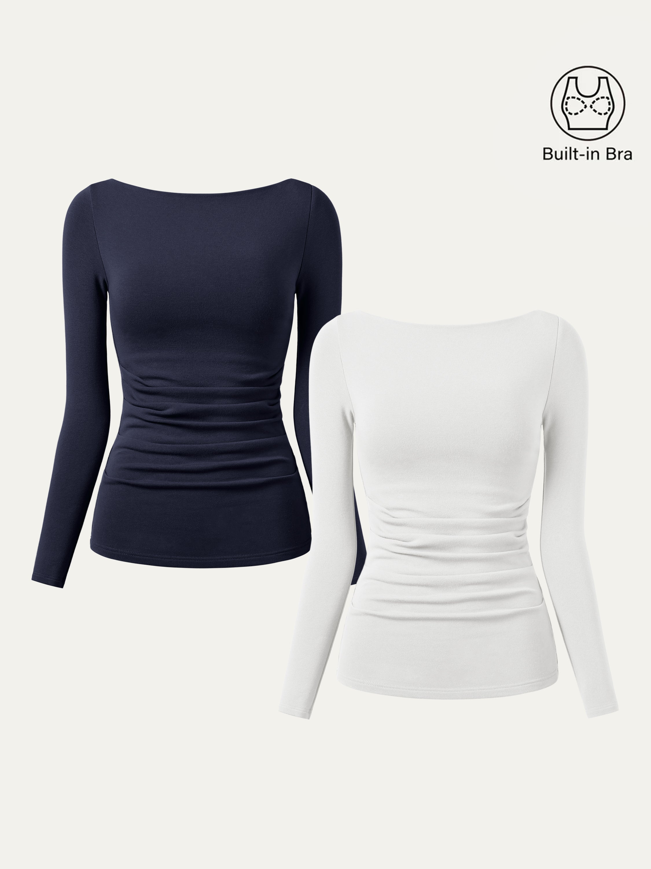 Haut Brami à col bateau Eco-Mousse® avec plis Espresso – Femmes > Hauts > Hauts de soutien-gorge | FormaLuxe