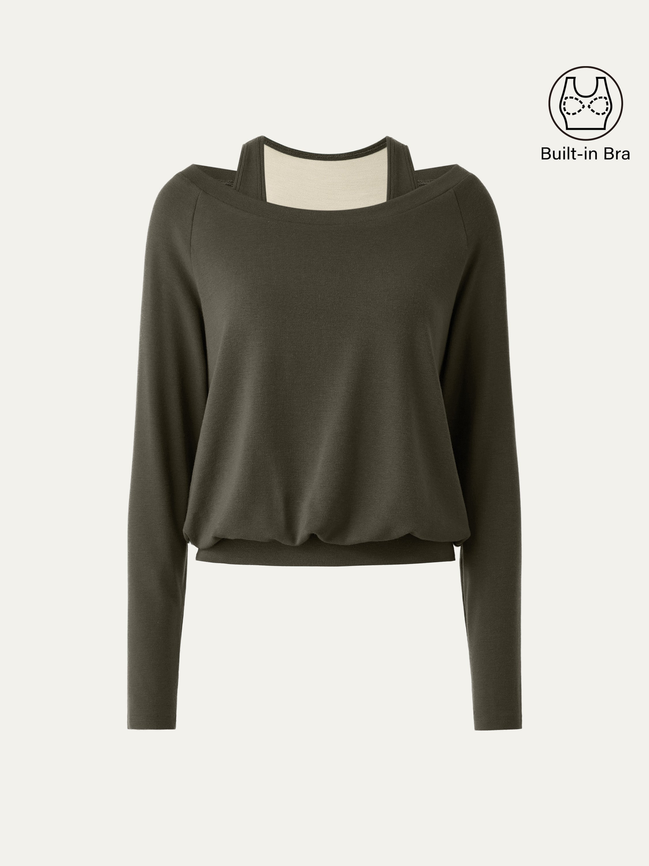 LiteWarm Multi-Wear Layering Brami Top Off White – Women > Tops > Bra Tops | FormaLuxe