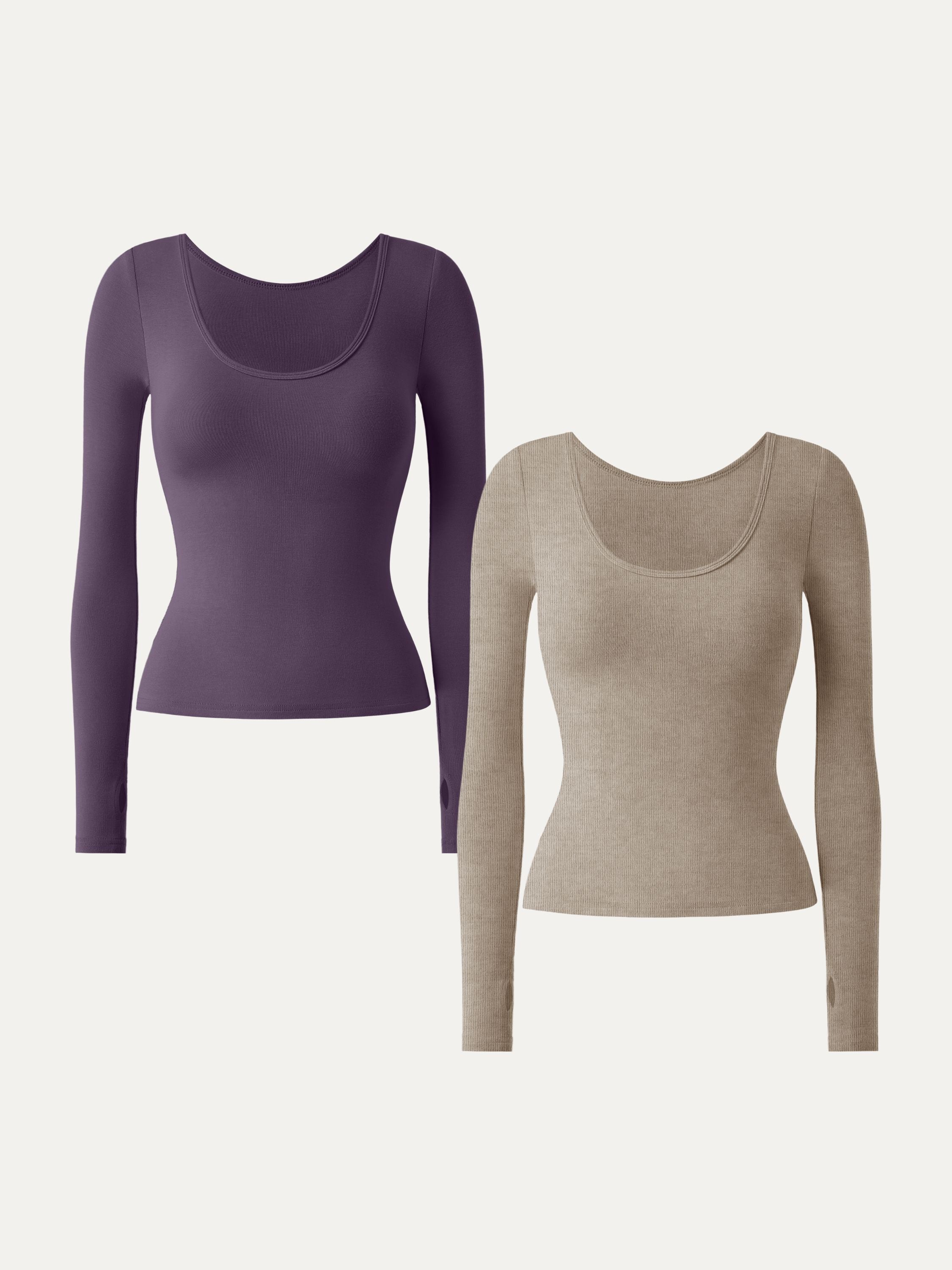 Essential Lyocell Cashmere Multi-Wear Long Sleeve Top with Thumbholes Black – Women > Tops > Shirts&Tops | FormaLuxe