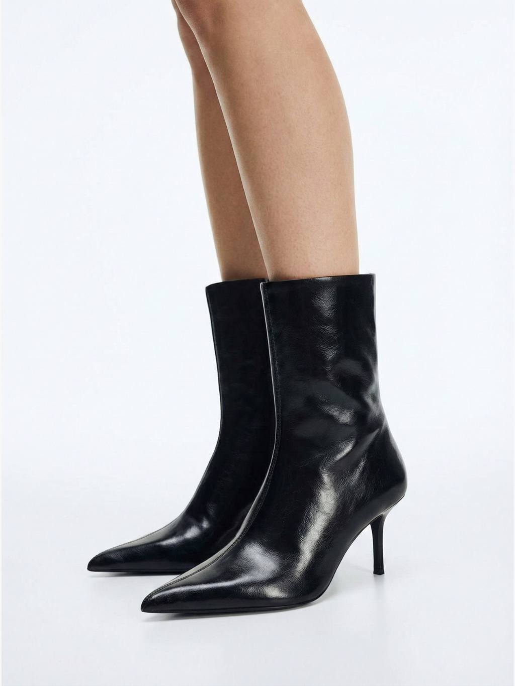 Bottines à talons pointus noires pour femmes Crick | | FormaLuxe