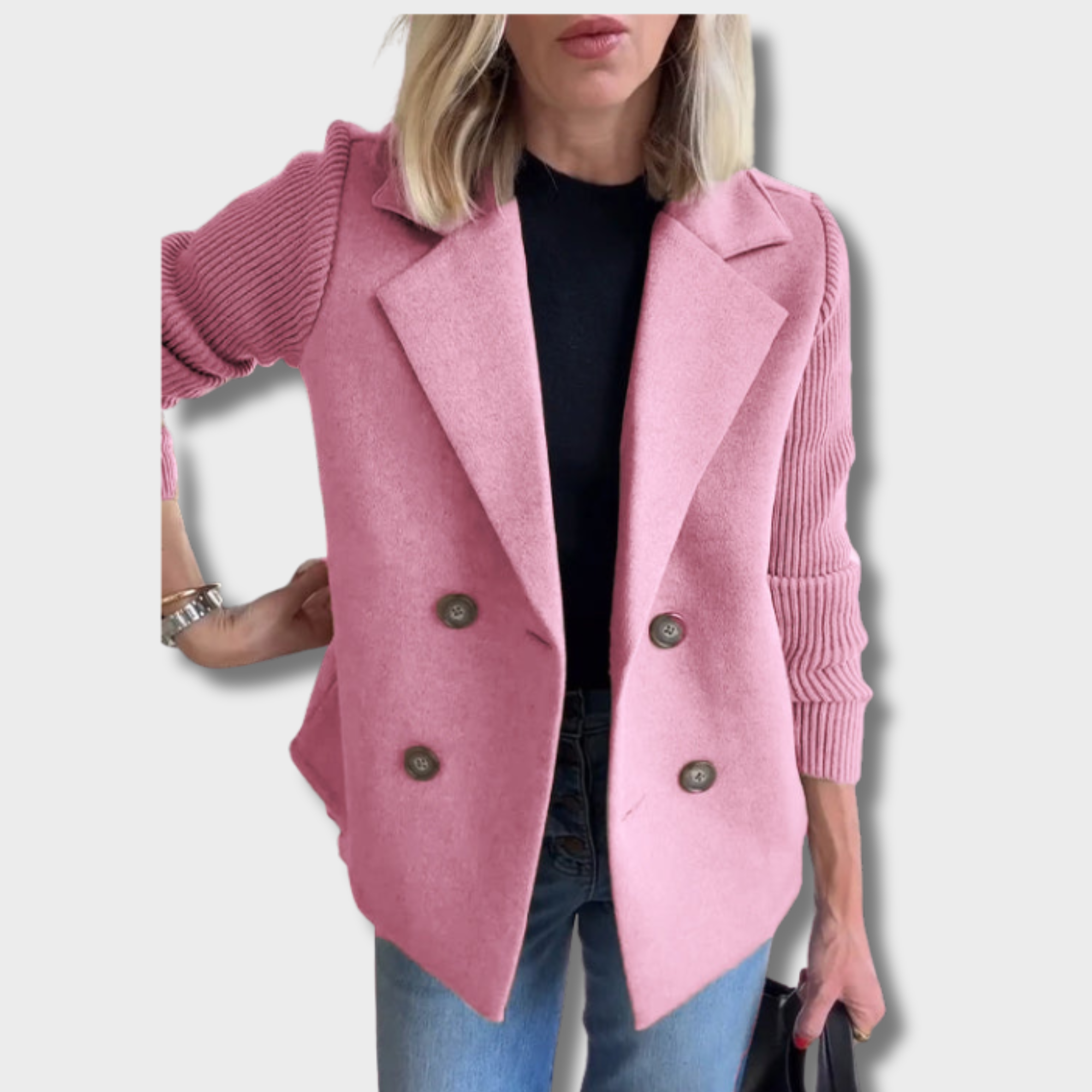Amavira | Stylischer Winter-Trench Pink – Coat | FormaLuxe