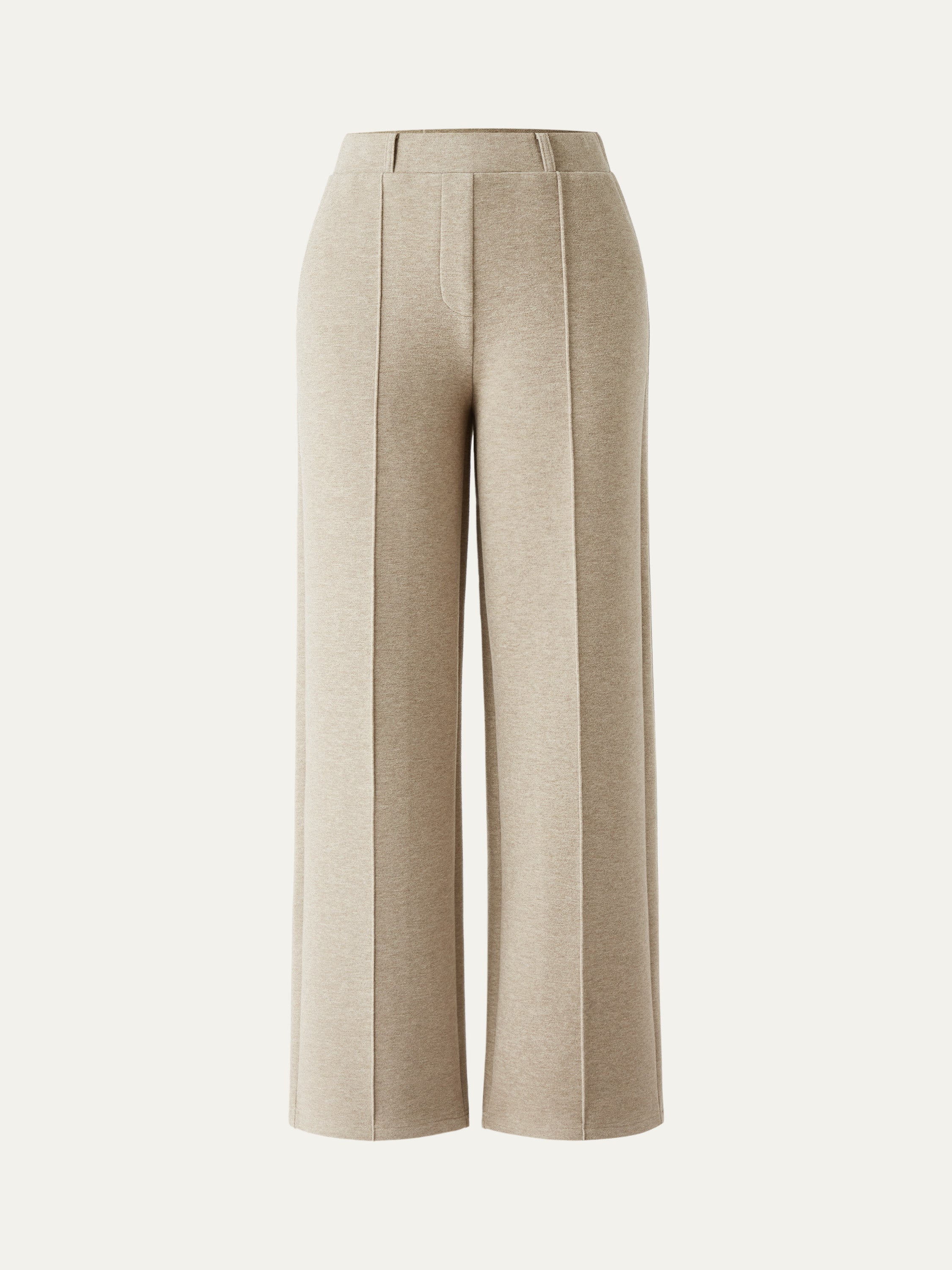 High Waisted Straight Leg Pull On Pant Heather Morganite – Women > Bottoms > Pants | FormaLuxe