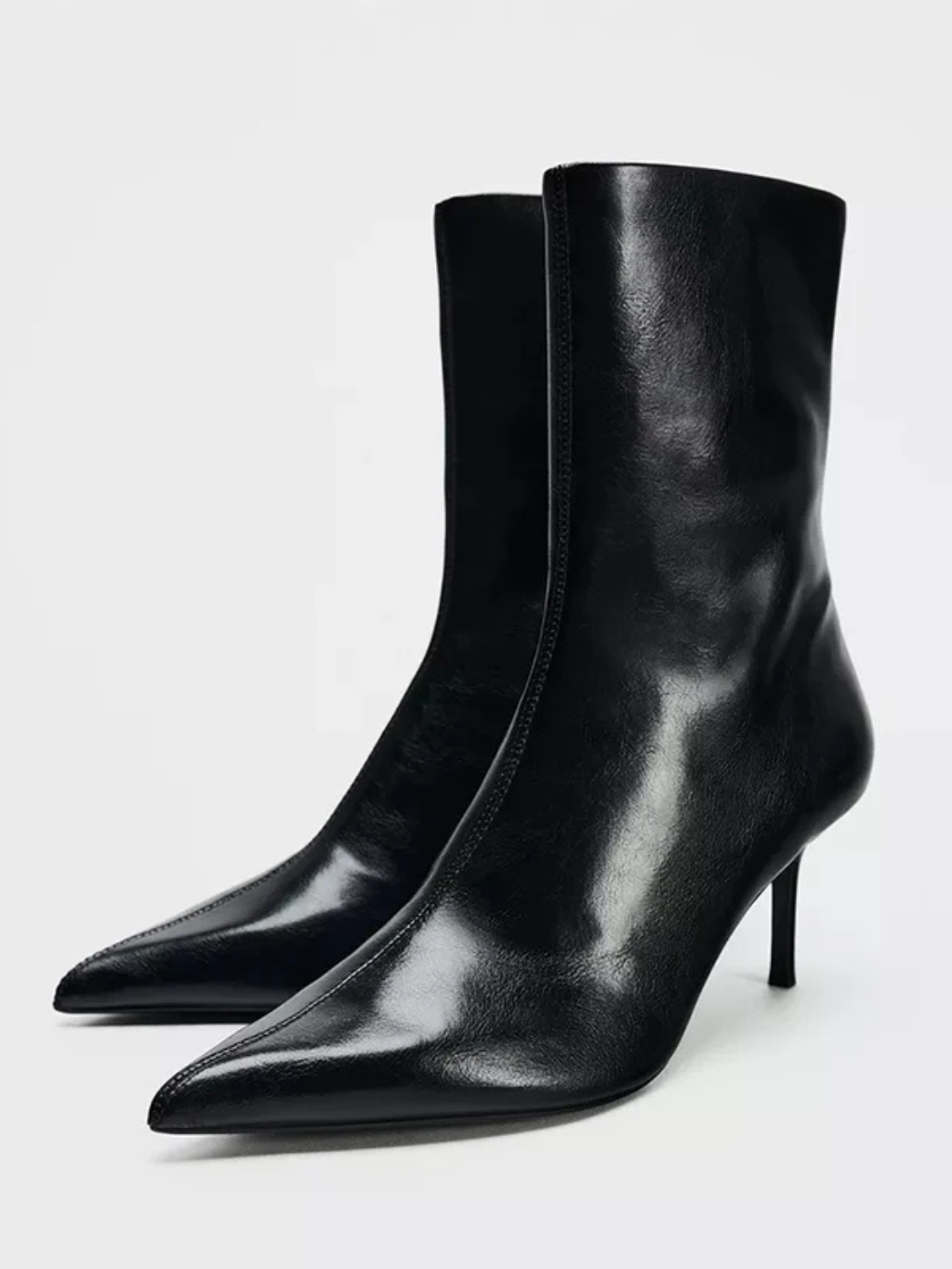 Bottines à talons pointus noires pour femmes Crick | | FormaLuxe