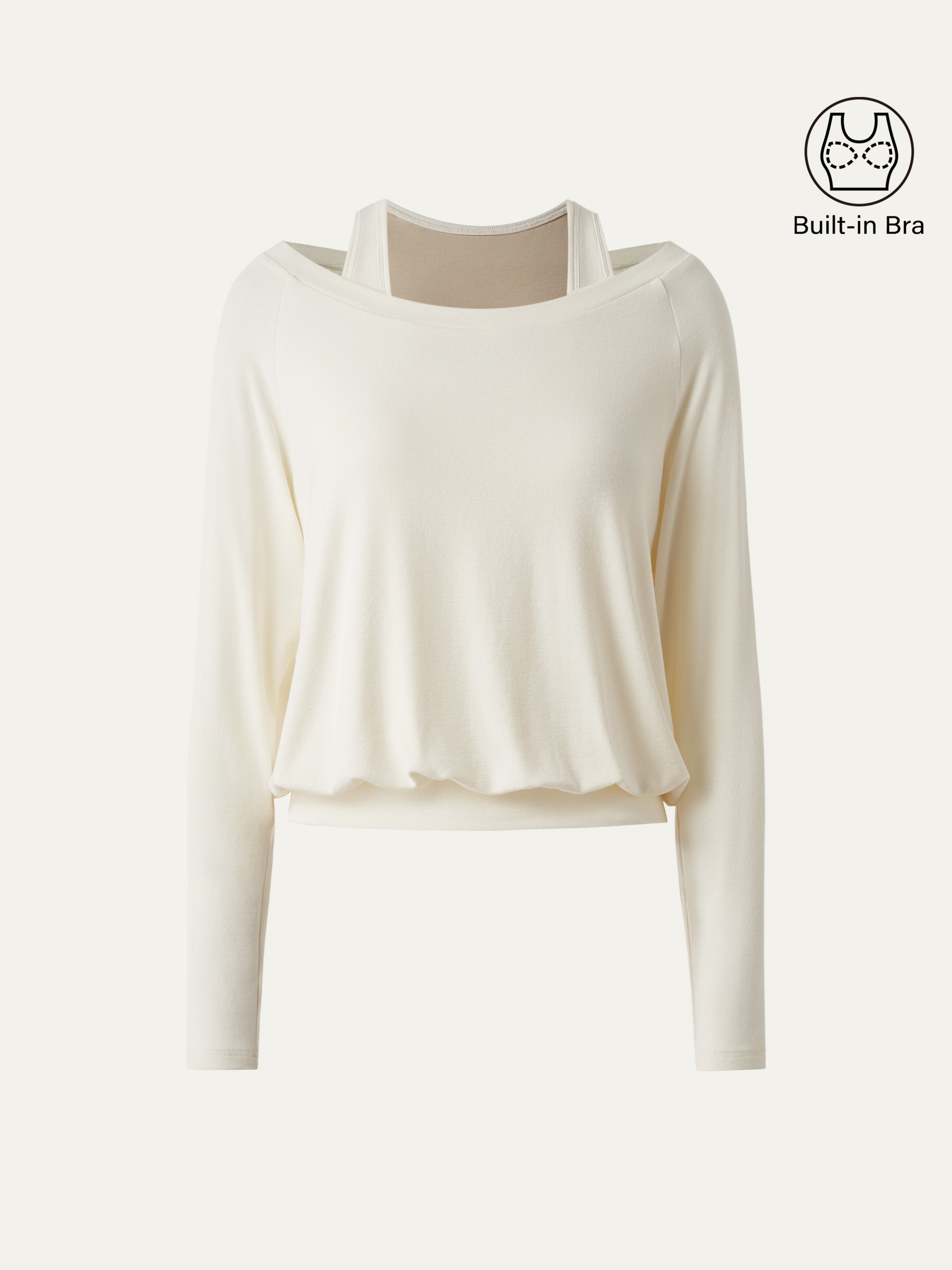 LiteWarm Multi-Wear Layering Brami Top Off White – Women > Tops > Bra Tops | FormaLuxe