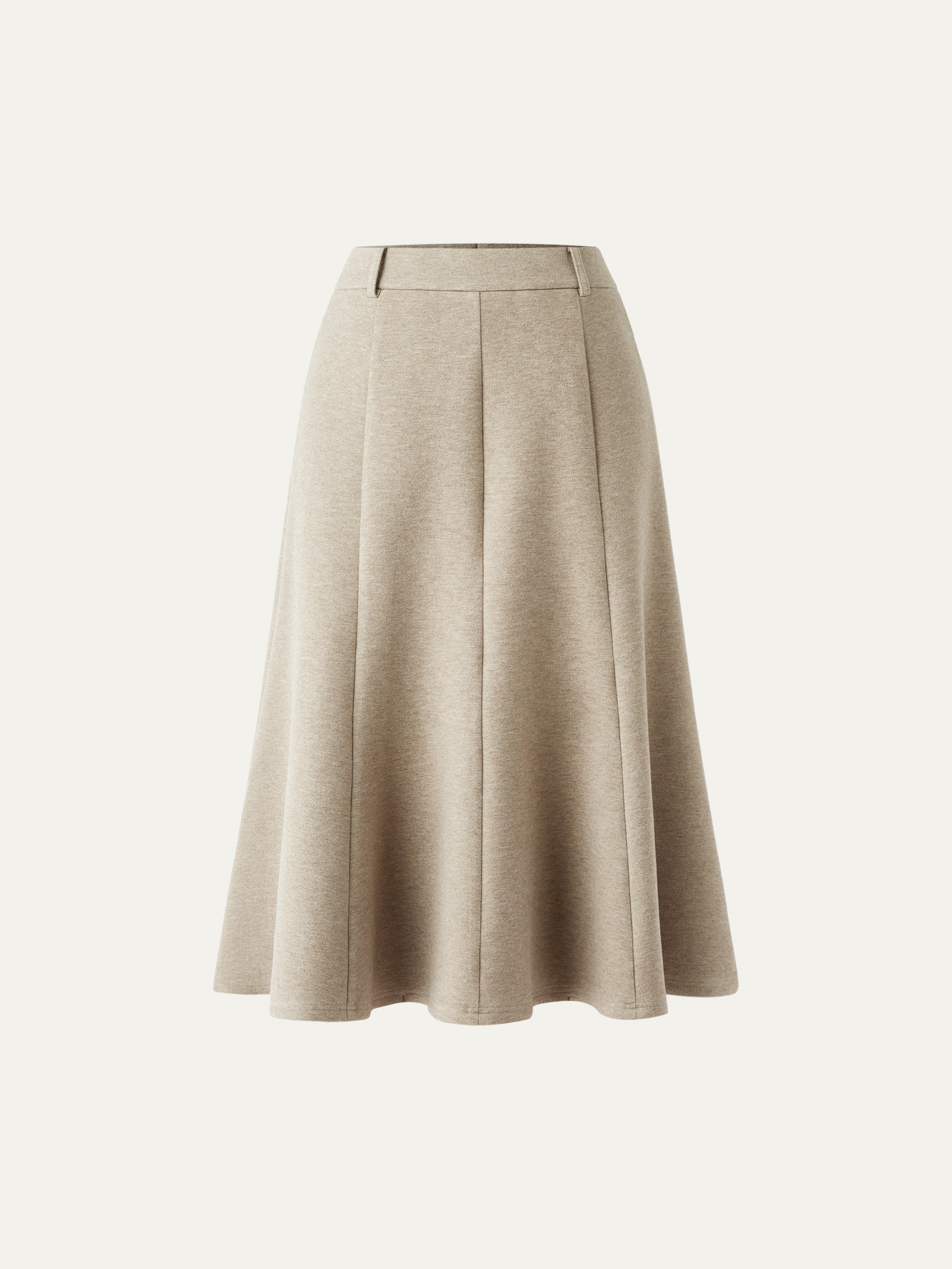 High Waisted Umbrella Hem Midi Skirt Heather Morganite – Women > Bottoms > Skirts | FormaLuxe