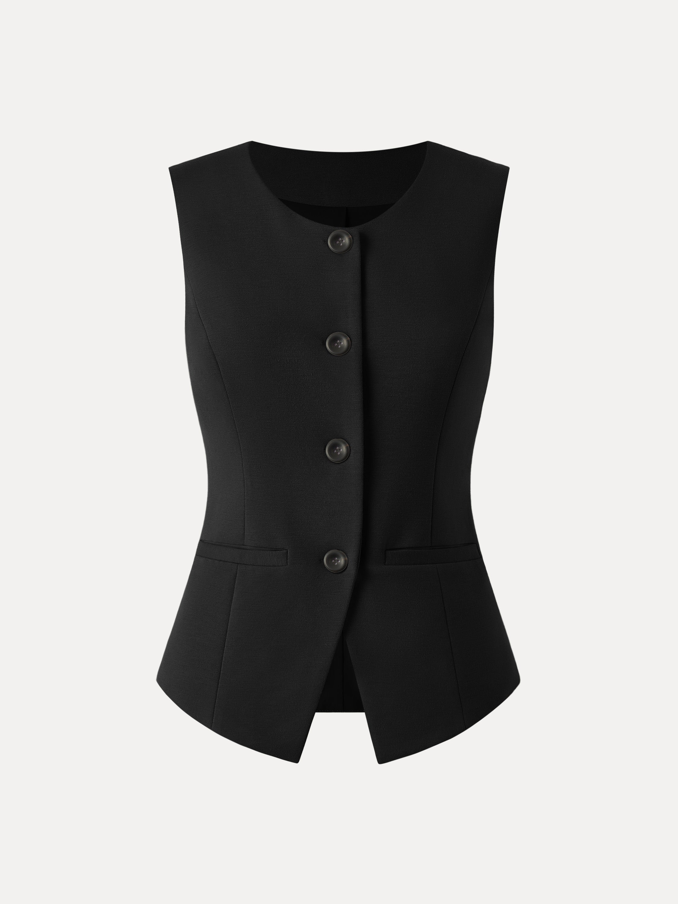 Office Staple Waistcoat with Pockets Fawn – Women > Tops > Shirts&Tops | FormaLuxe