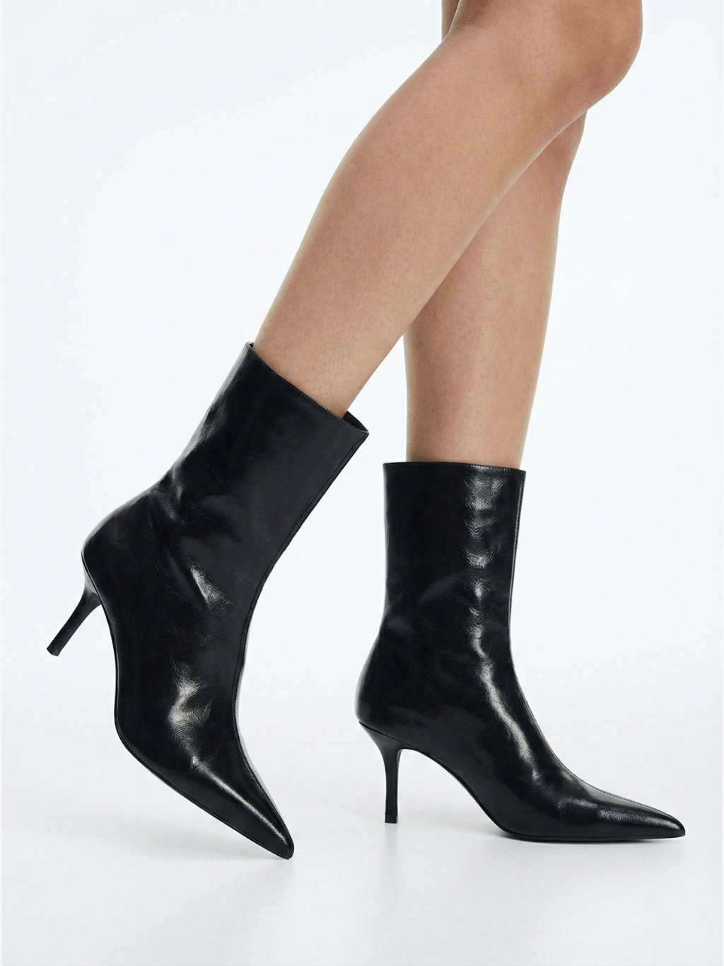 Bottines à talons pointus noires pour femmes Crick | | FormaLuxe