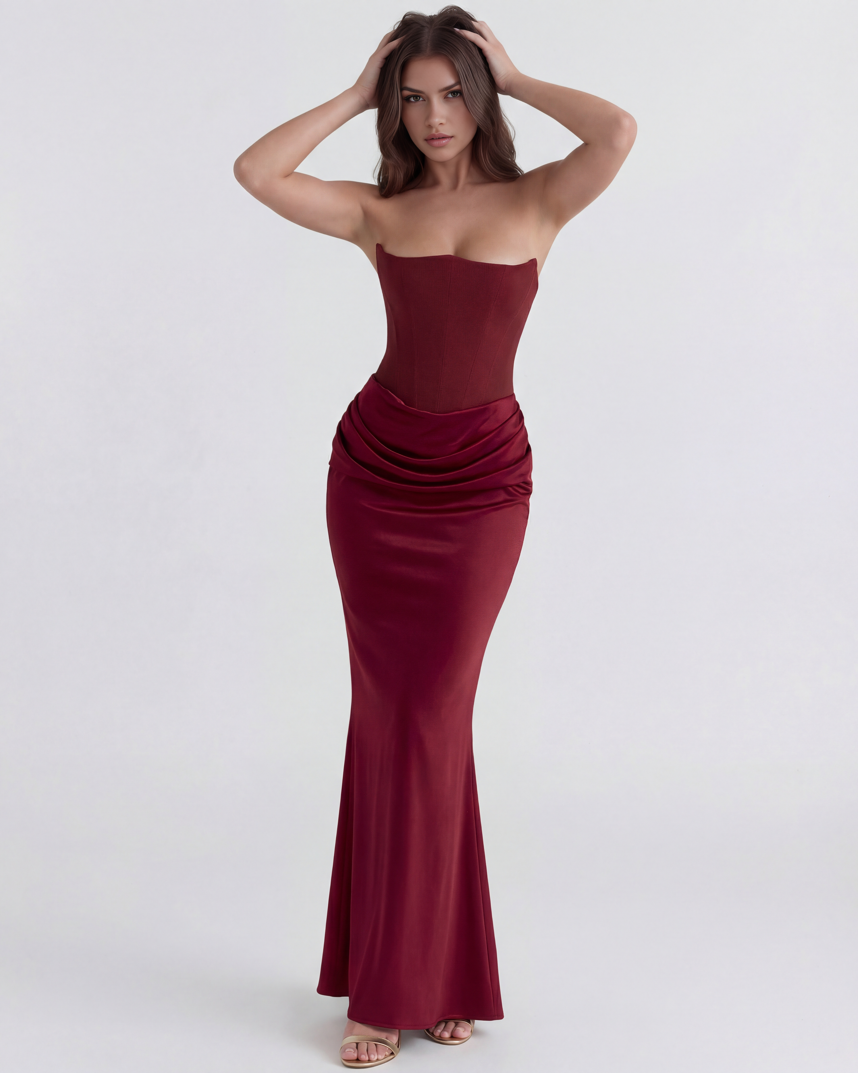 Rowsa Kleid Weinrot | FormaLuxe
