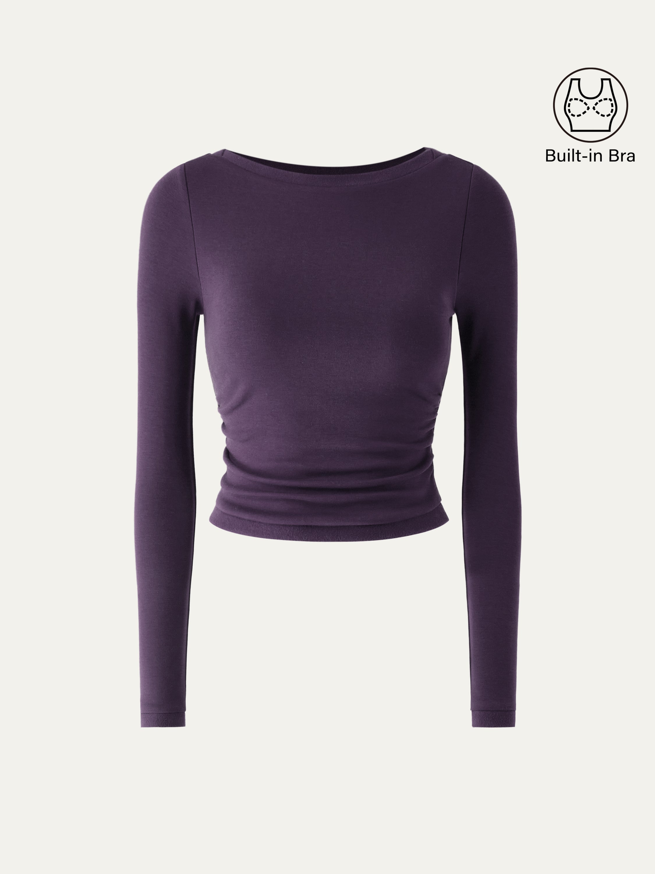 Boatneck Long Sleeve Brami Top Moss – Women > Tops > Bra Tops | FormaLuxe