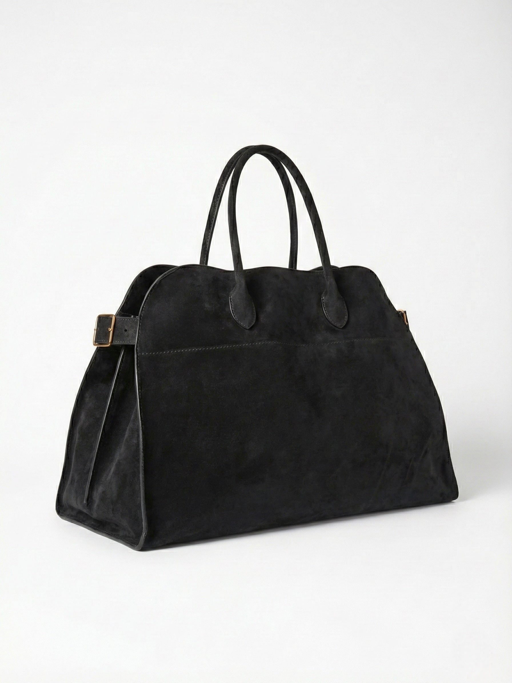Henna | Suede Large Shopper Tote Bag Brown | FormaLuxe