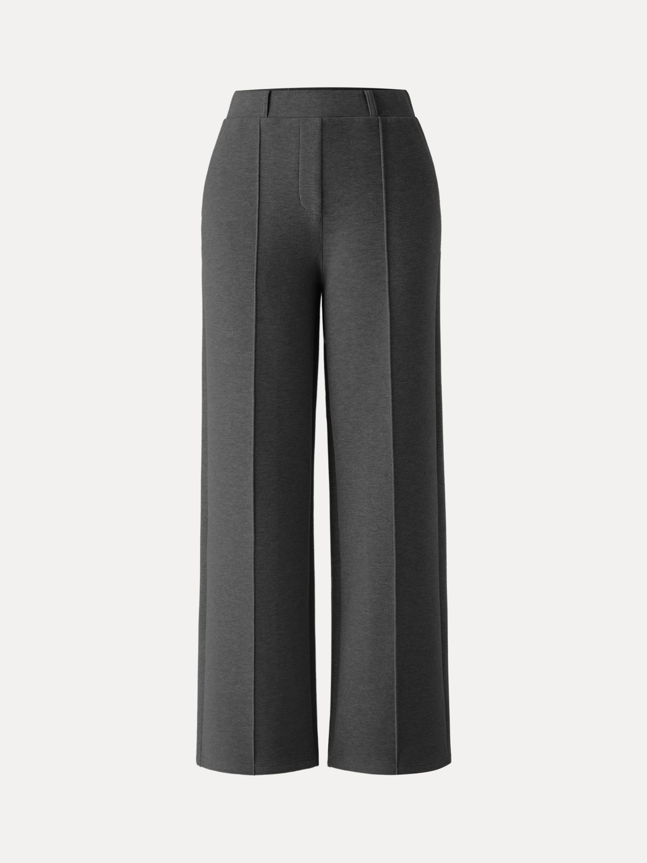 High Waisted Straight Leg Pull On Pant Heather Morganite – Women > Bottoms > Pants | FormaLuxe