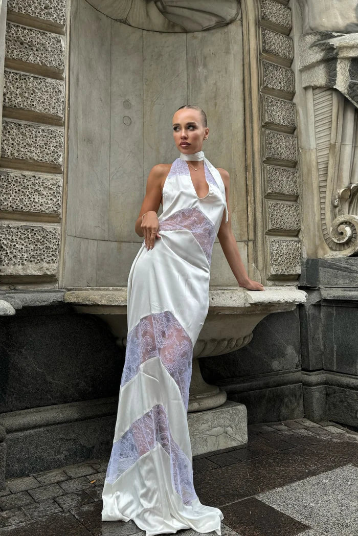 Mira | Spitzen-Maxikleid Schwarz | FormaLuxe