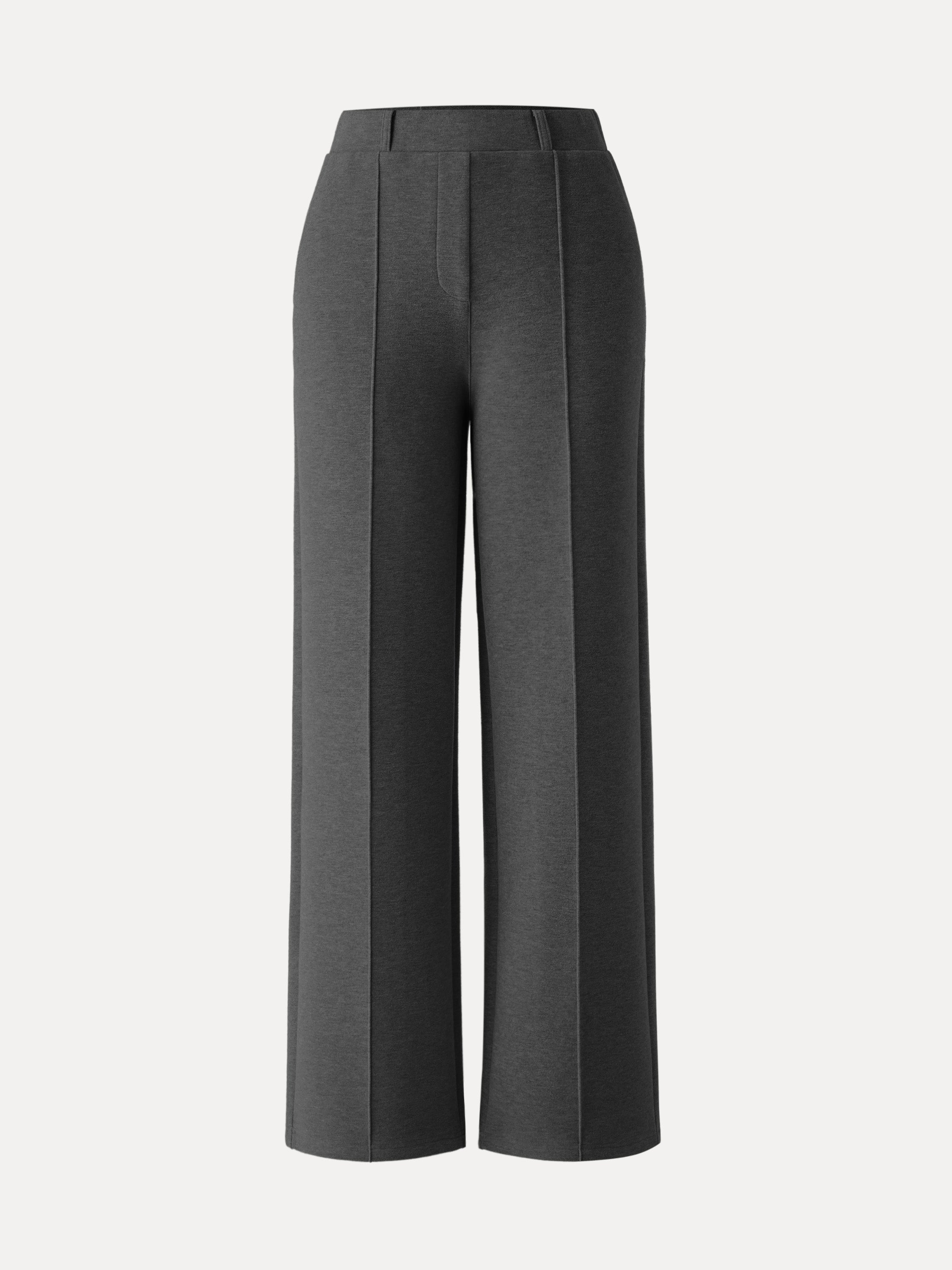 High Waisted Straight Leg Pull On Pant Heather Morganite – Women > Bottoms > Pants | FormaLuxe
