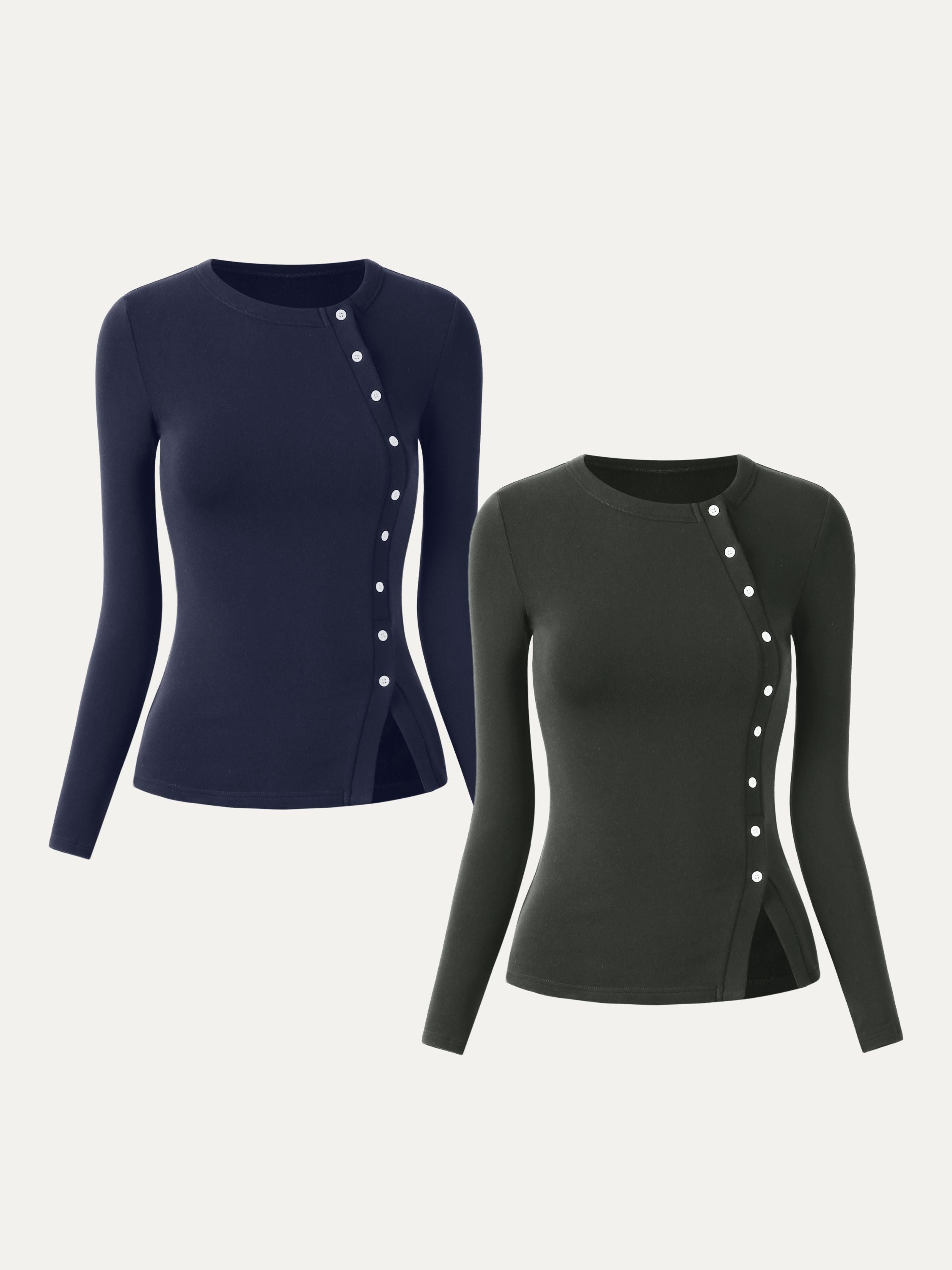 Top à Patte Asymétrique Eco-Mousse®2.0 Midnight Navy – Femmes > Hauts > Chemises&Hauts | FormaLuxe
