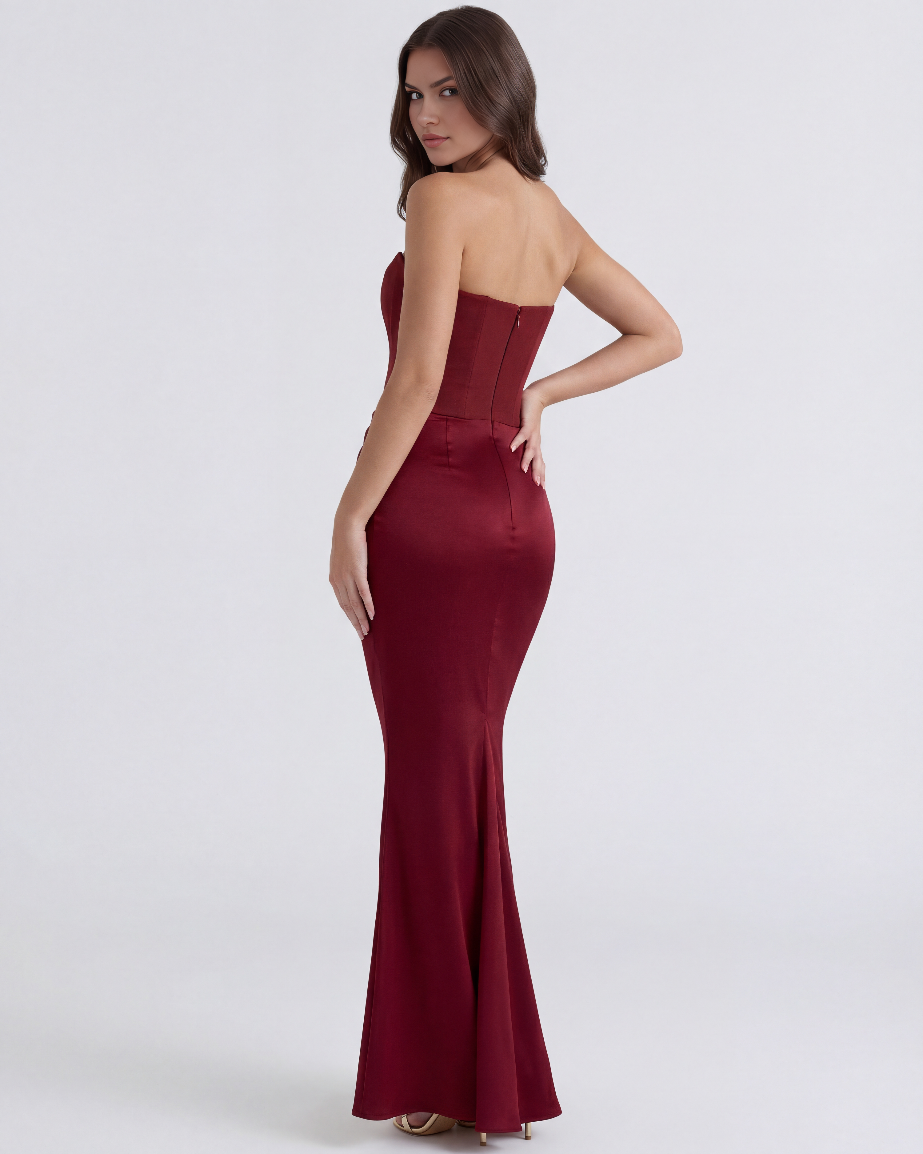 Rowsa Kleid Weinrot | FormaLuxe