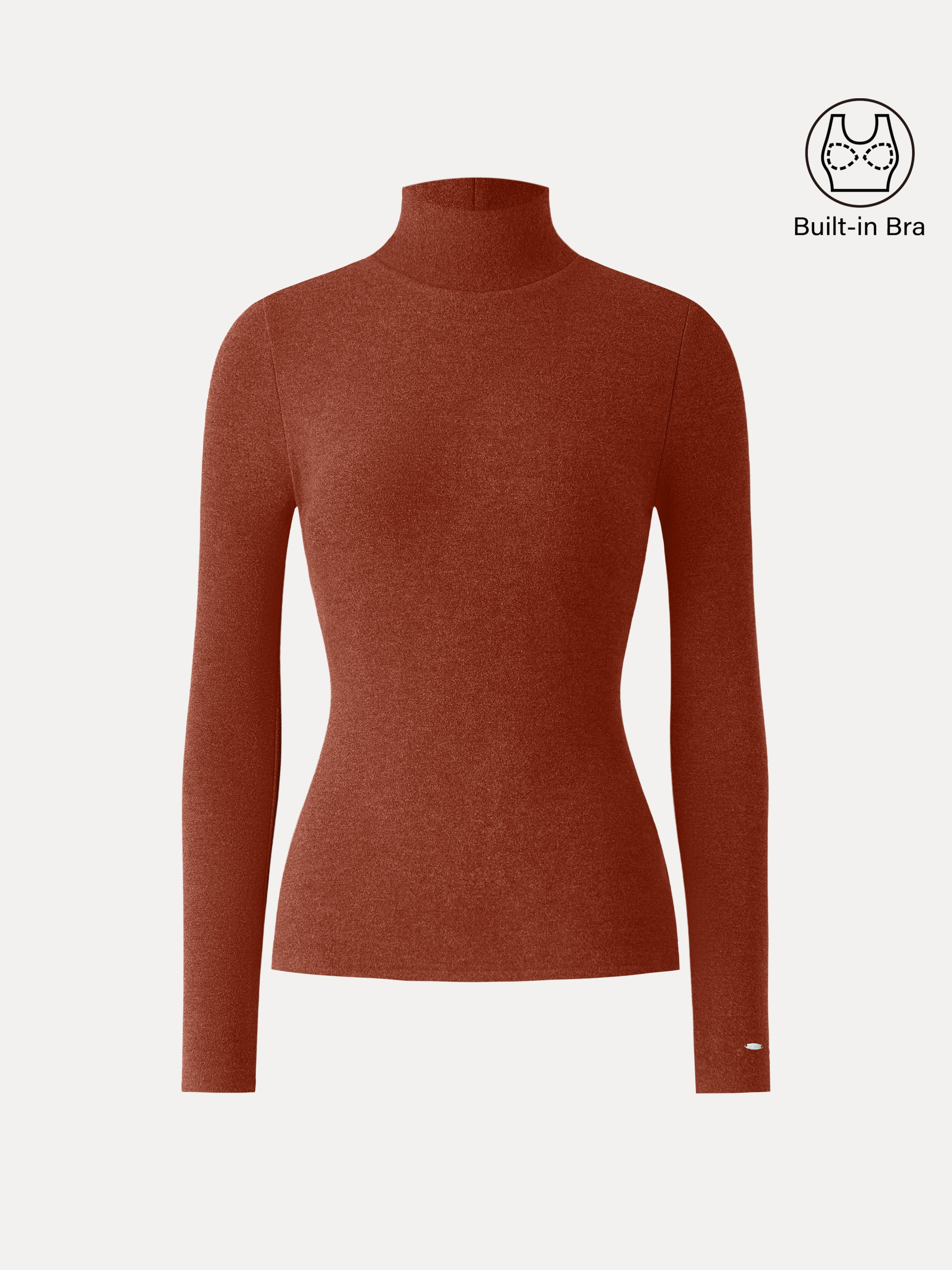 MaxWarm Turtleneck Long Sleeve Brami Heather Black – Women > Tops > Bra Tops | FormaLuxe