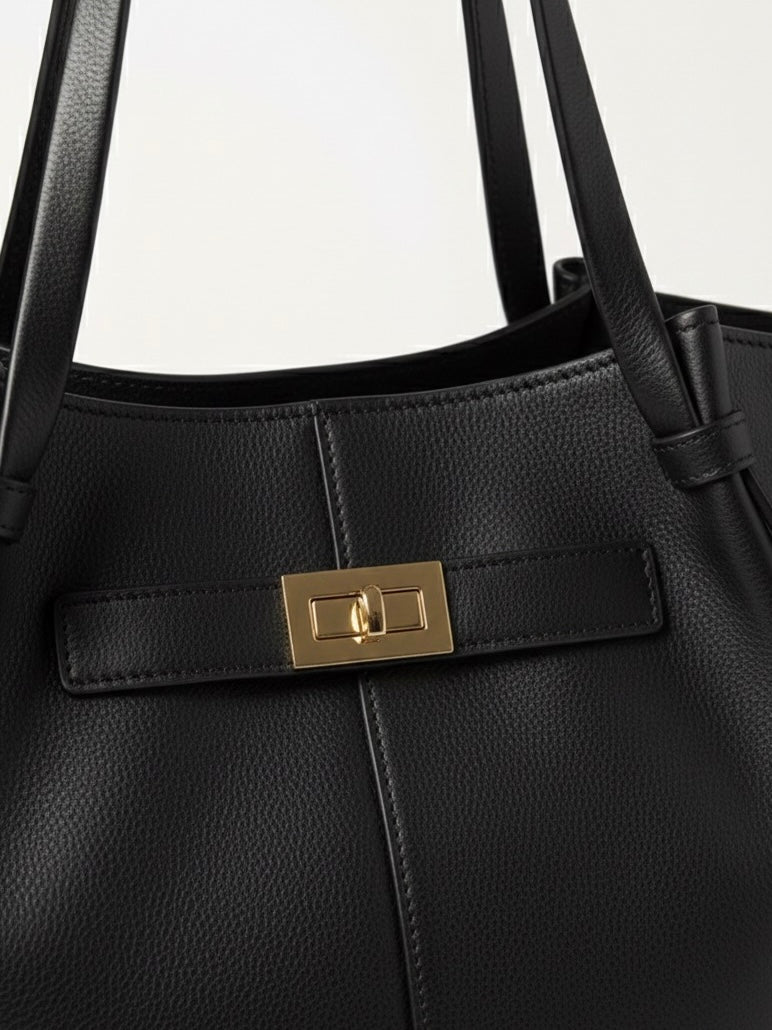 Adèle | Sac cabas en cuir Noir – Adele | Sac cabas en cuir noir | FormaLuxe