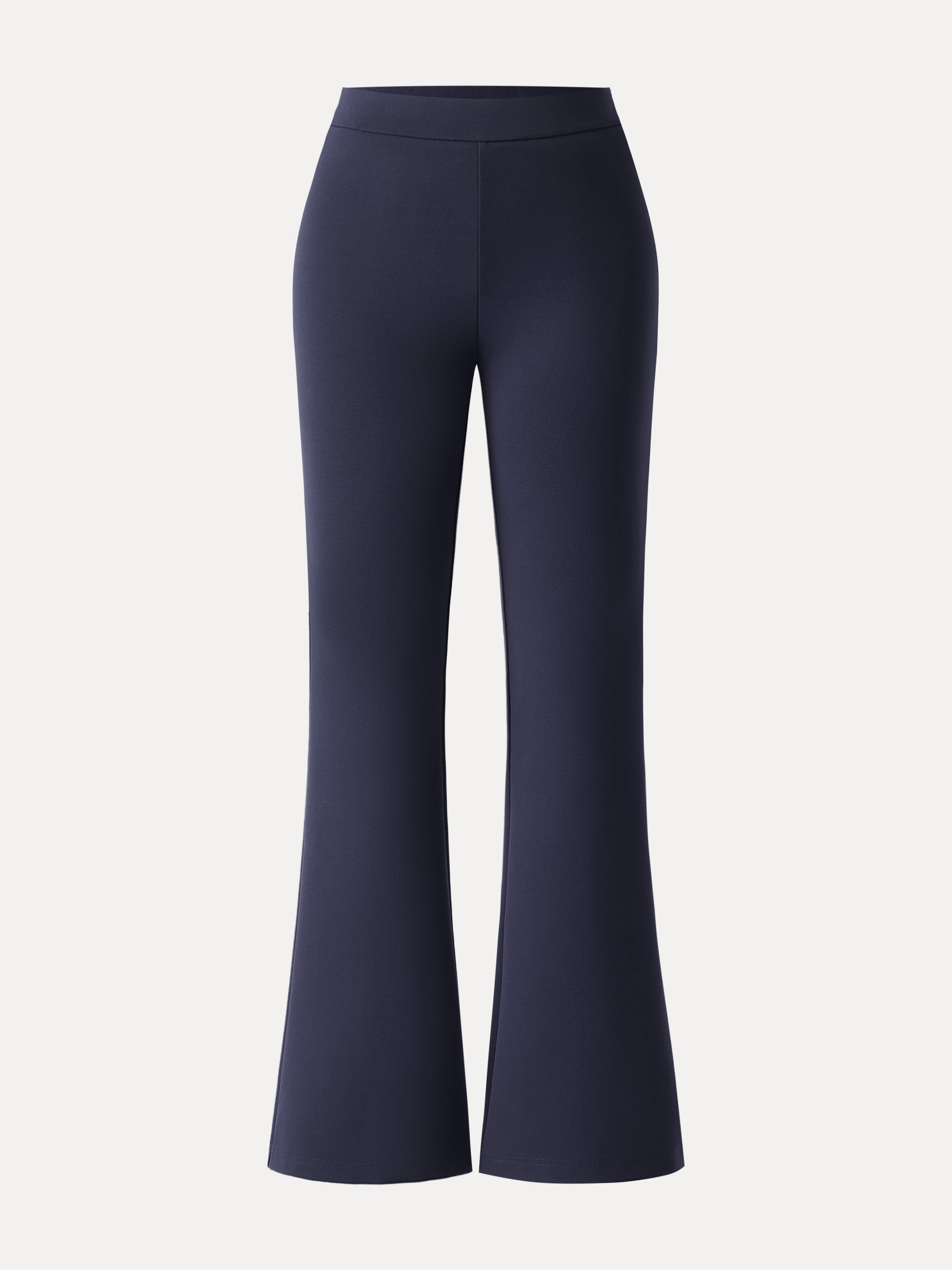 Slimming Ponte High Rise Pull-on Flared Pants Black – Women > Bottoms > Pants | FormaLuxe