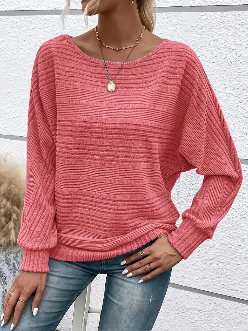 Leichter Strickpullover mit lockerem Schnitt – Sage Mist Blau | FormaLuxe
