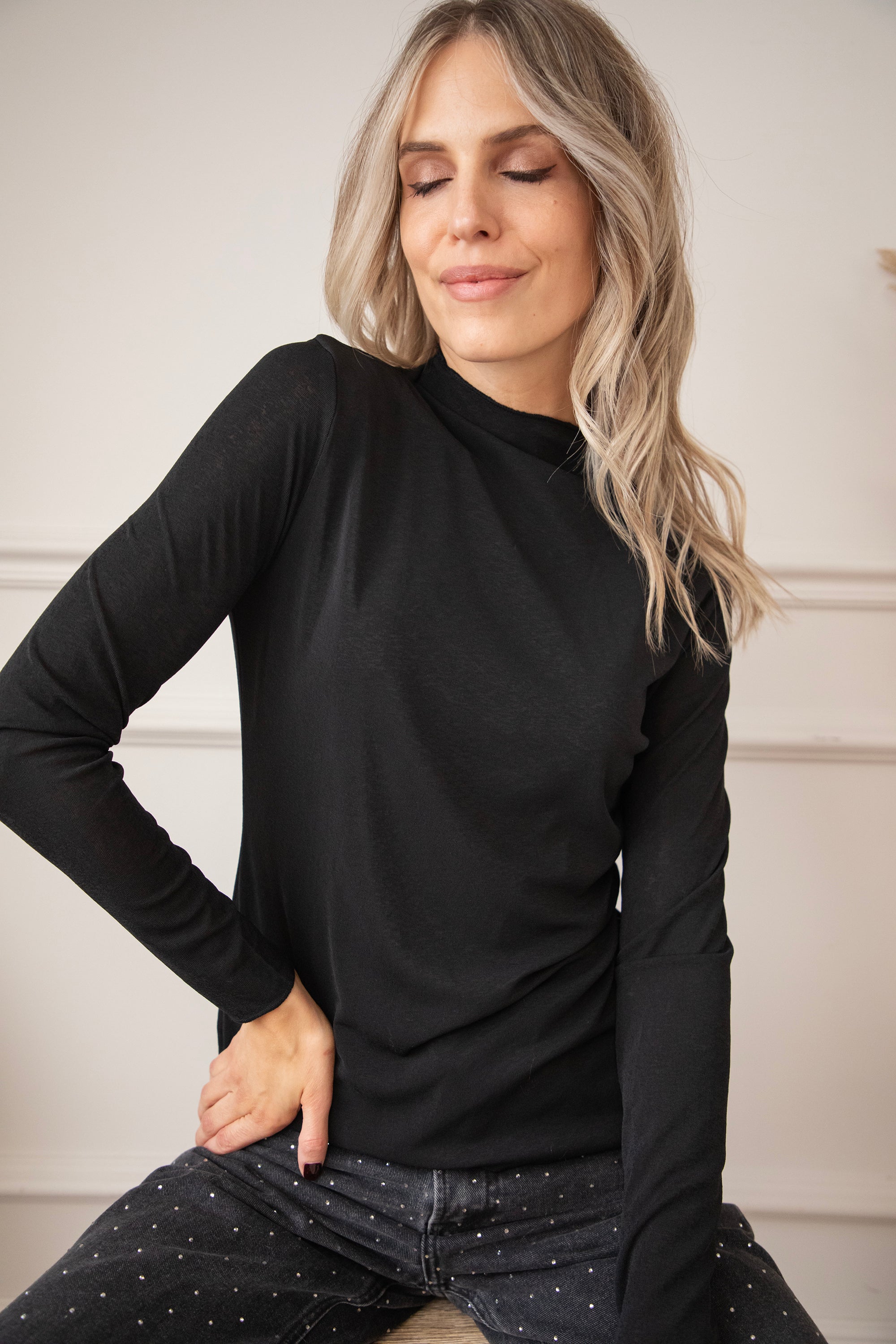 Langarmshirt - Pure Soul - Schwarz – Longsleeves | FormaLuxe