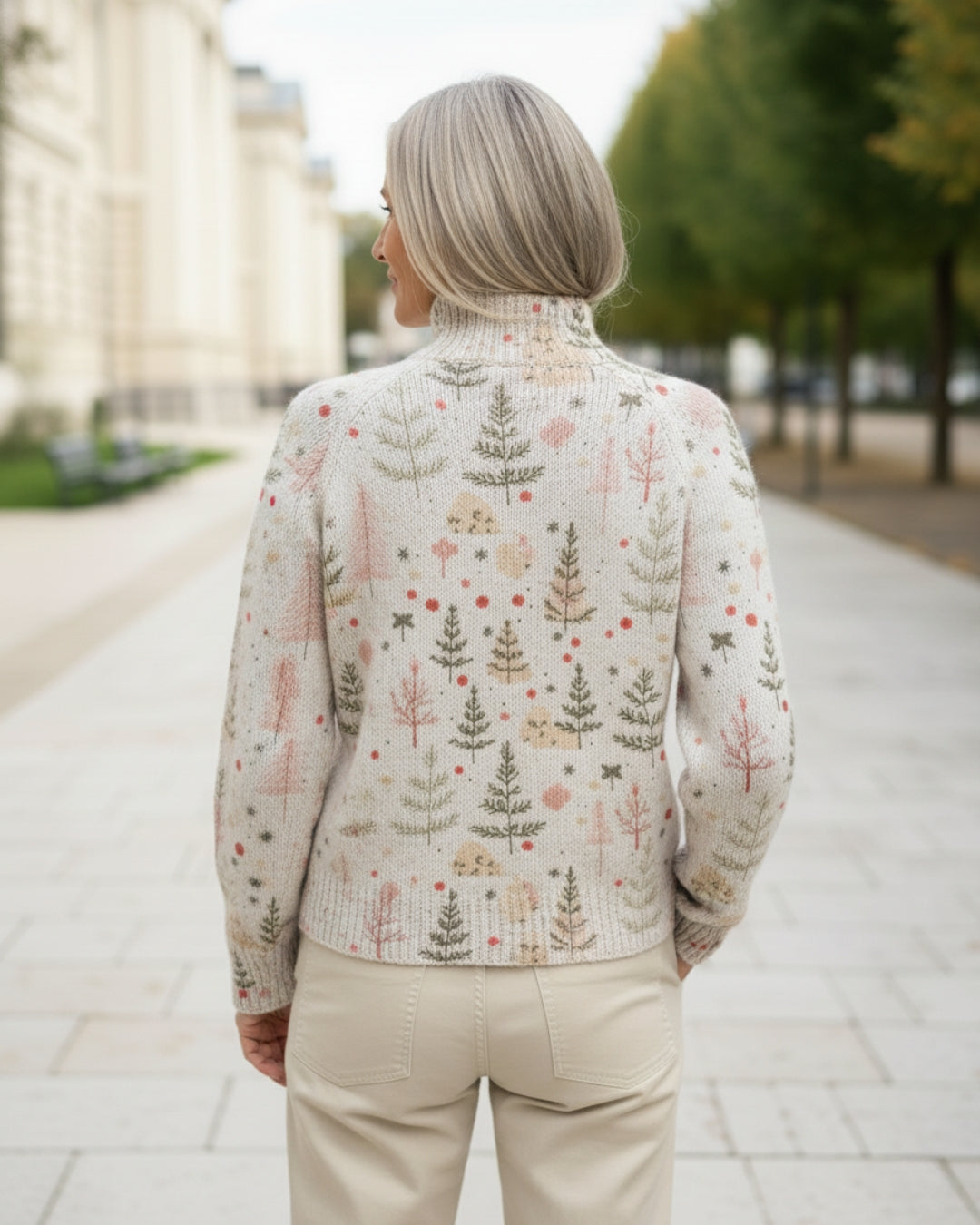 Christmas Knit Turtleneck Sweater | FormaLuxe
