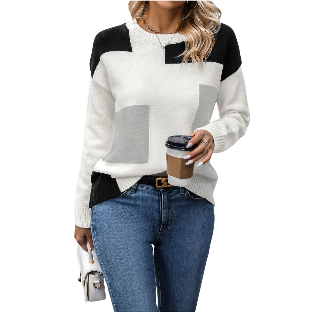 Melanie | Sweater Black/Red | FormaLuxe