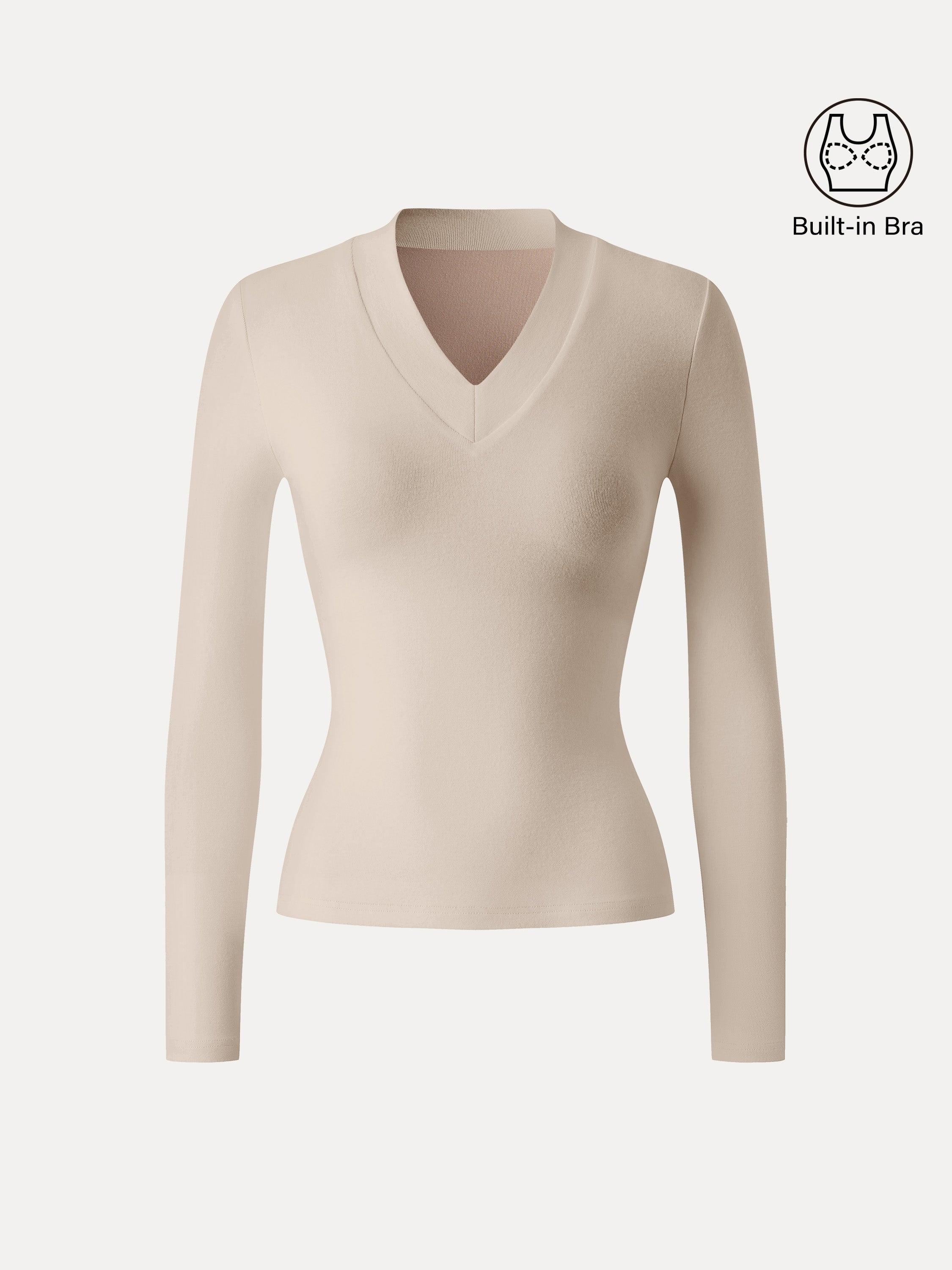Essential V-neck Wide Binding Slimming Brami Top Off White – Women > Tops > Bra Tops | FormaLuxe