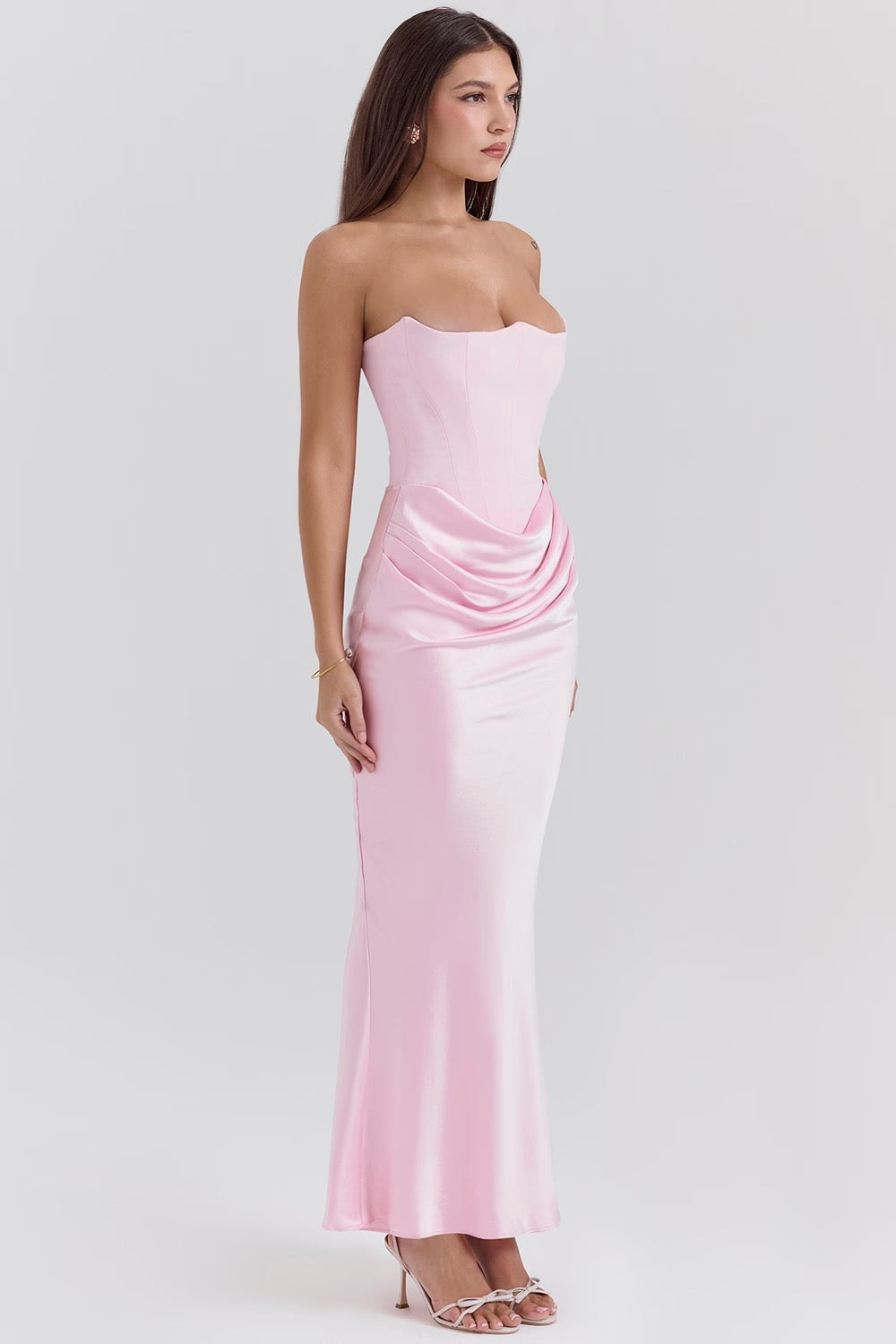 Tessa | Trägerloses Maxikleid Black | FormaLuxe