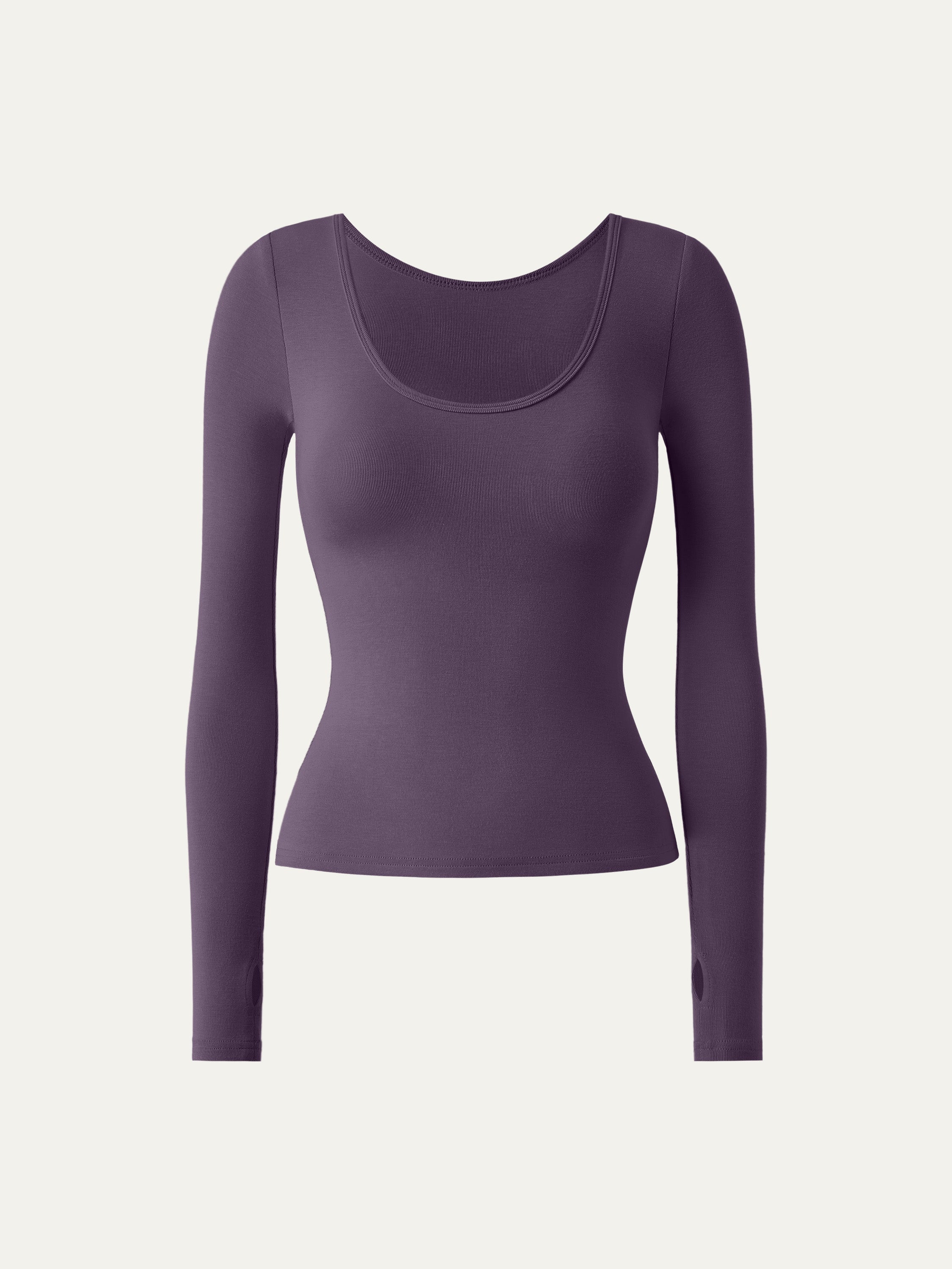Essential Lyocell Cashmere Multi-Wear Long Sleeve Top with Thumbholes Black – Women > Tops > Shirts&Tops | FormaLuxe