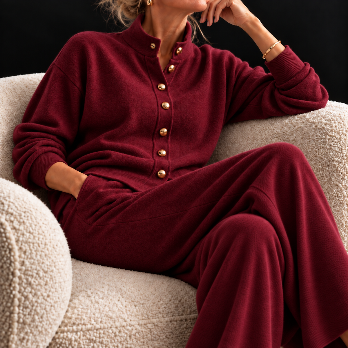 Strick-Set Damen Valerie in Bordeaux – FormaLuxe
