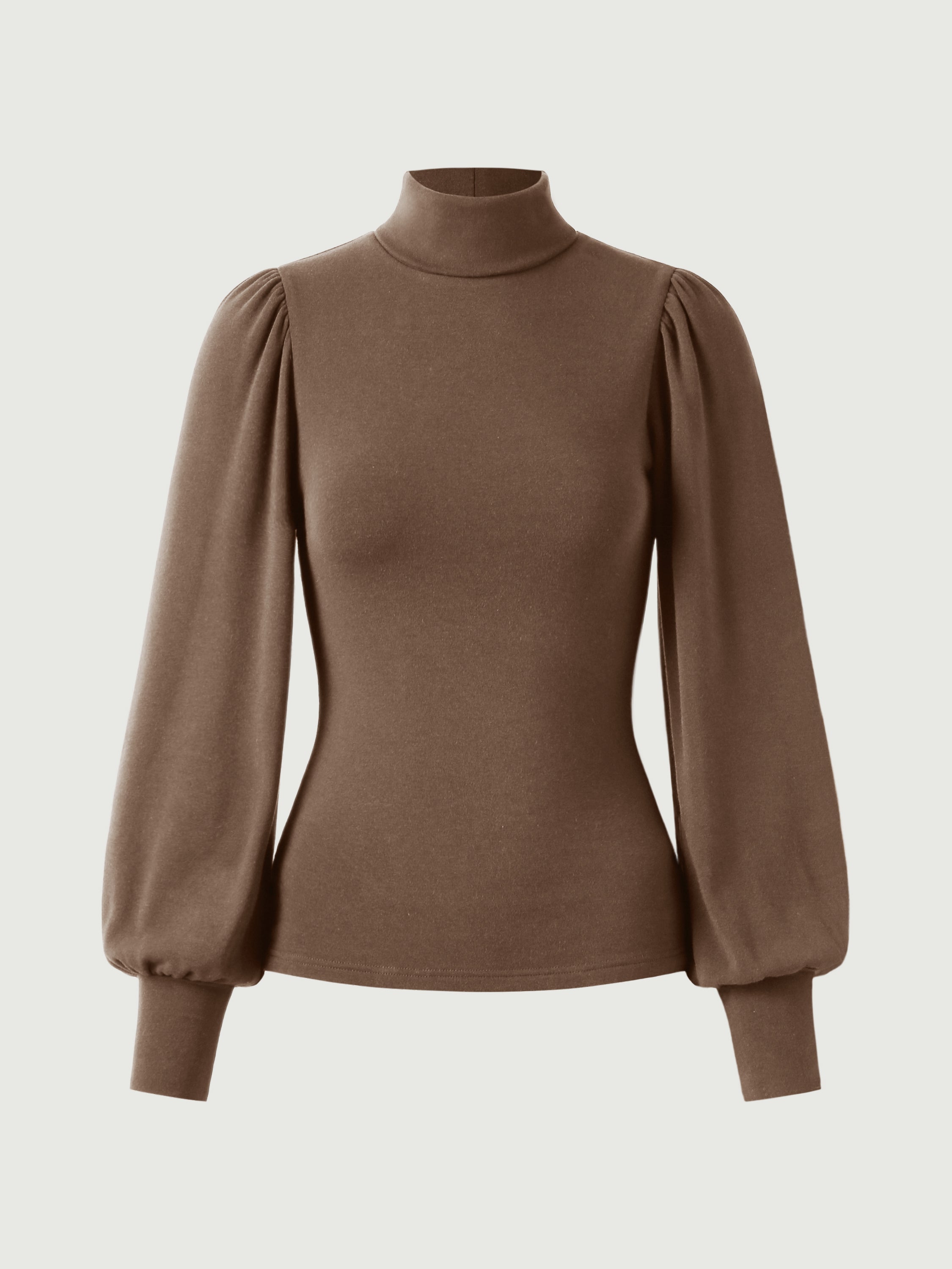 Haut à manches bouffantes à col roulé Eco-Mousse®2.0 Midnight Navy – Femmes > Hauts > Chemises&Hauts | FormaLuxe