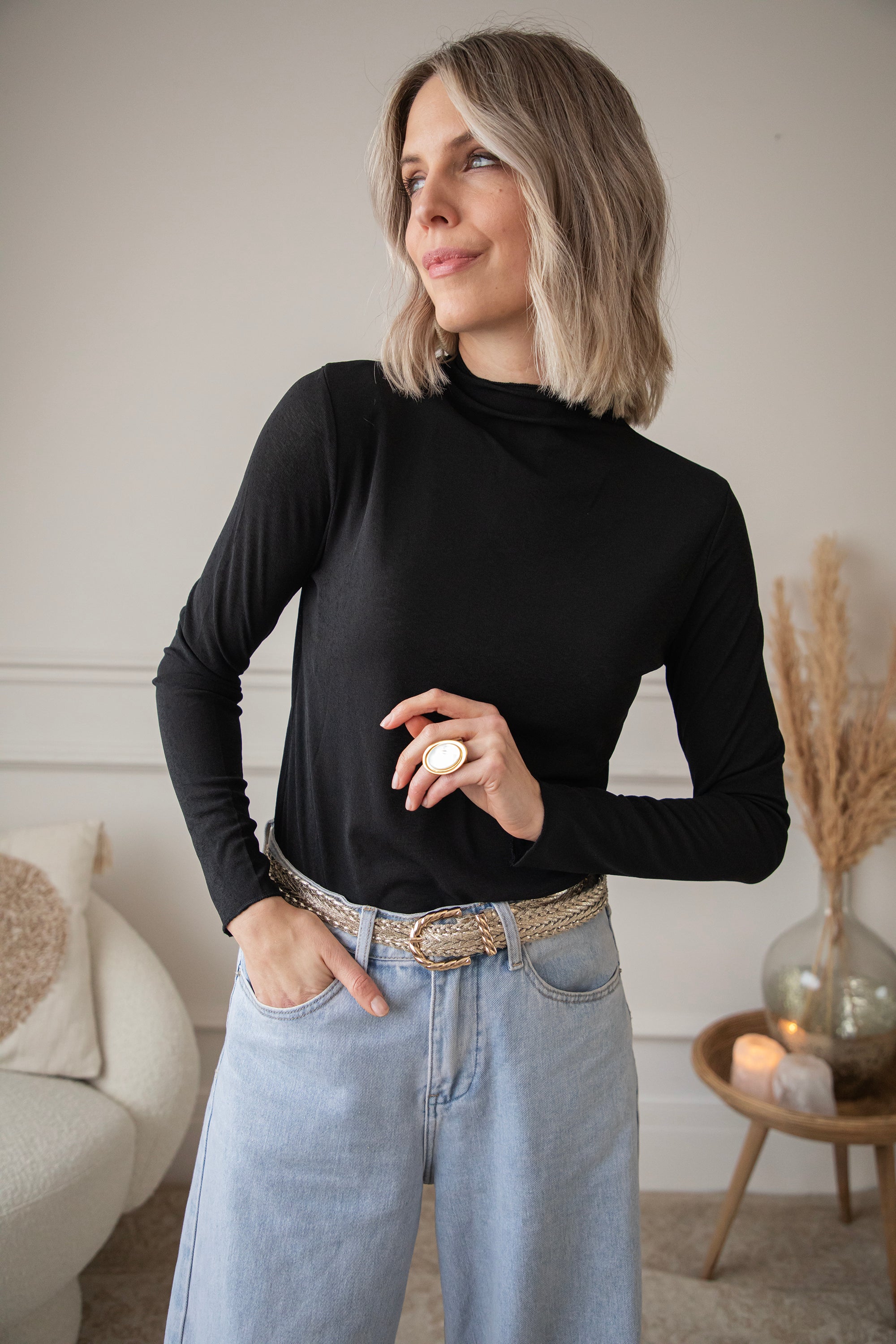 Langarmshirt - Pure Soul - Schwarz – Longsleeves | FormaLuxe