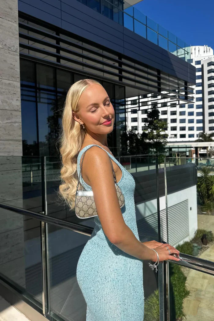 Elsie | Ärmelloses Maxikleid Blau | FormaLuxe