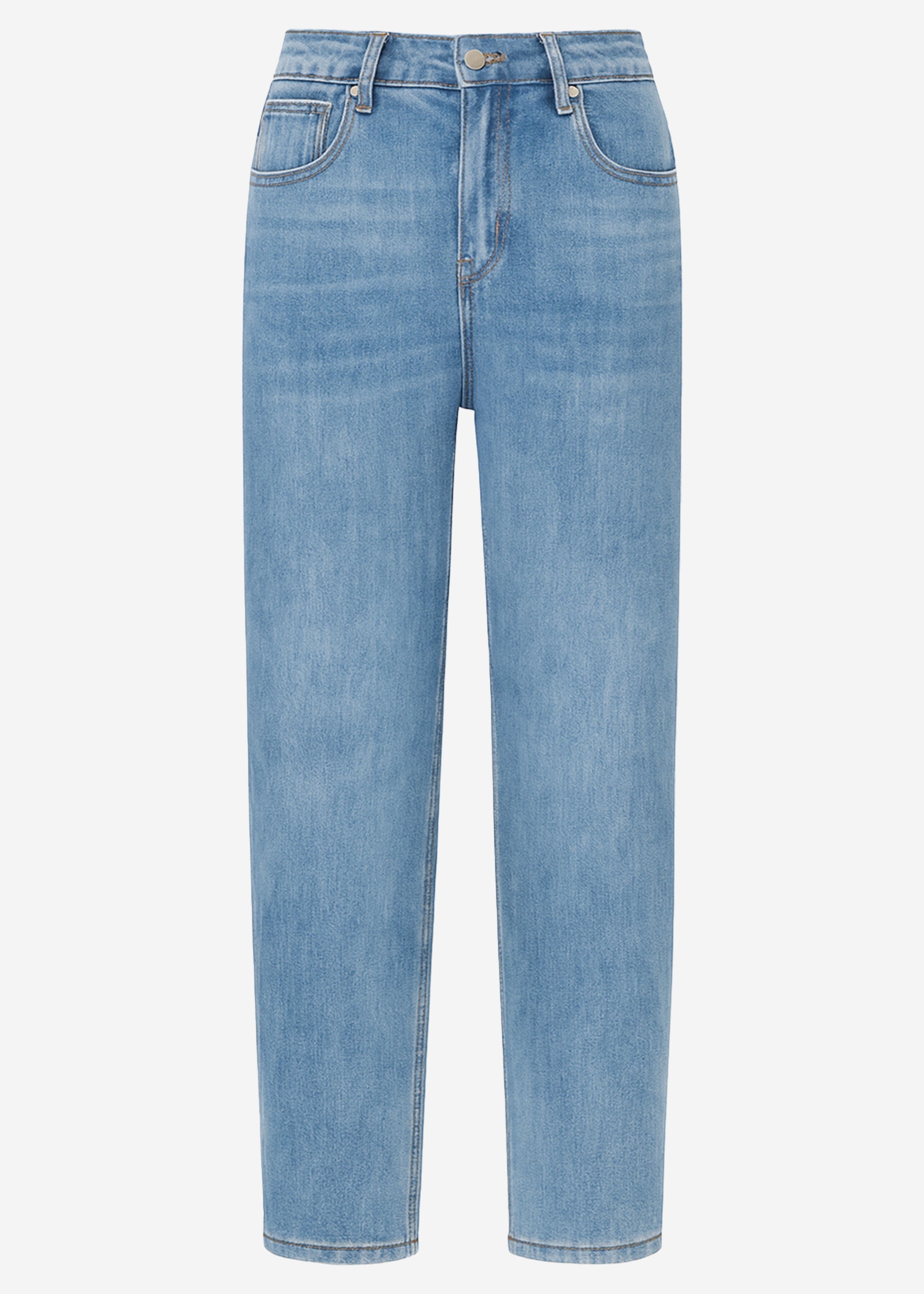 High Waist Karotten-Jeans - blau – Bekleidung > Jeans | FormaLuxe