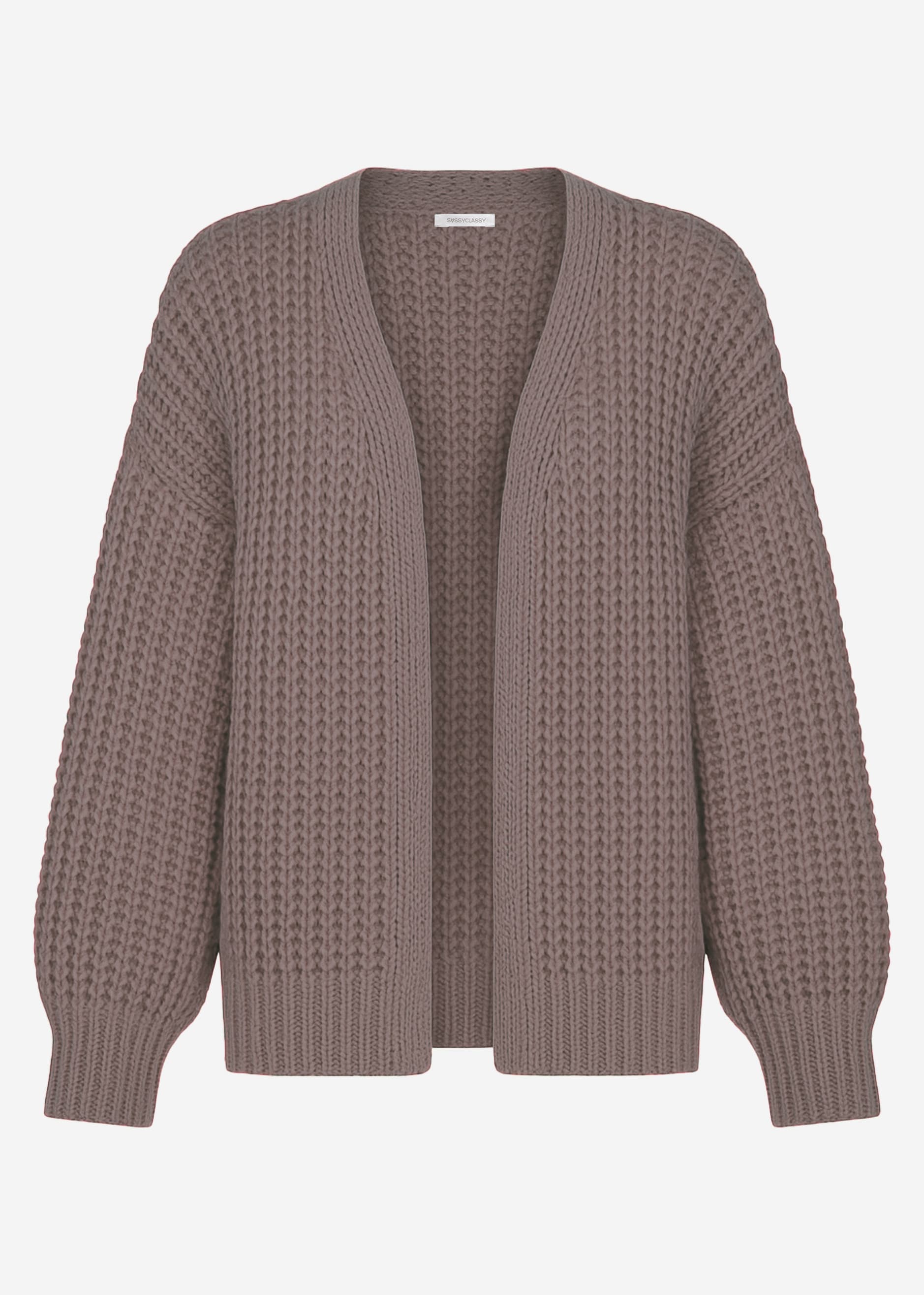 Offener Grobstrick-Cardigan - taupe – Bekleidung > Cardigans | FormaLuxe