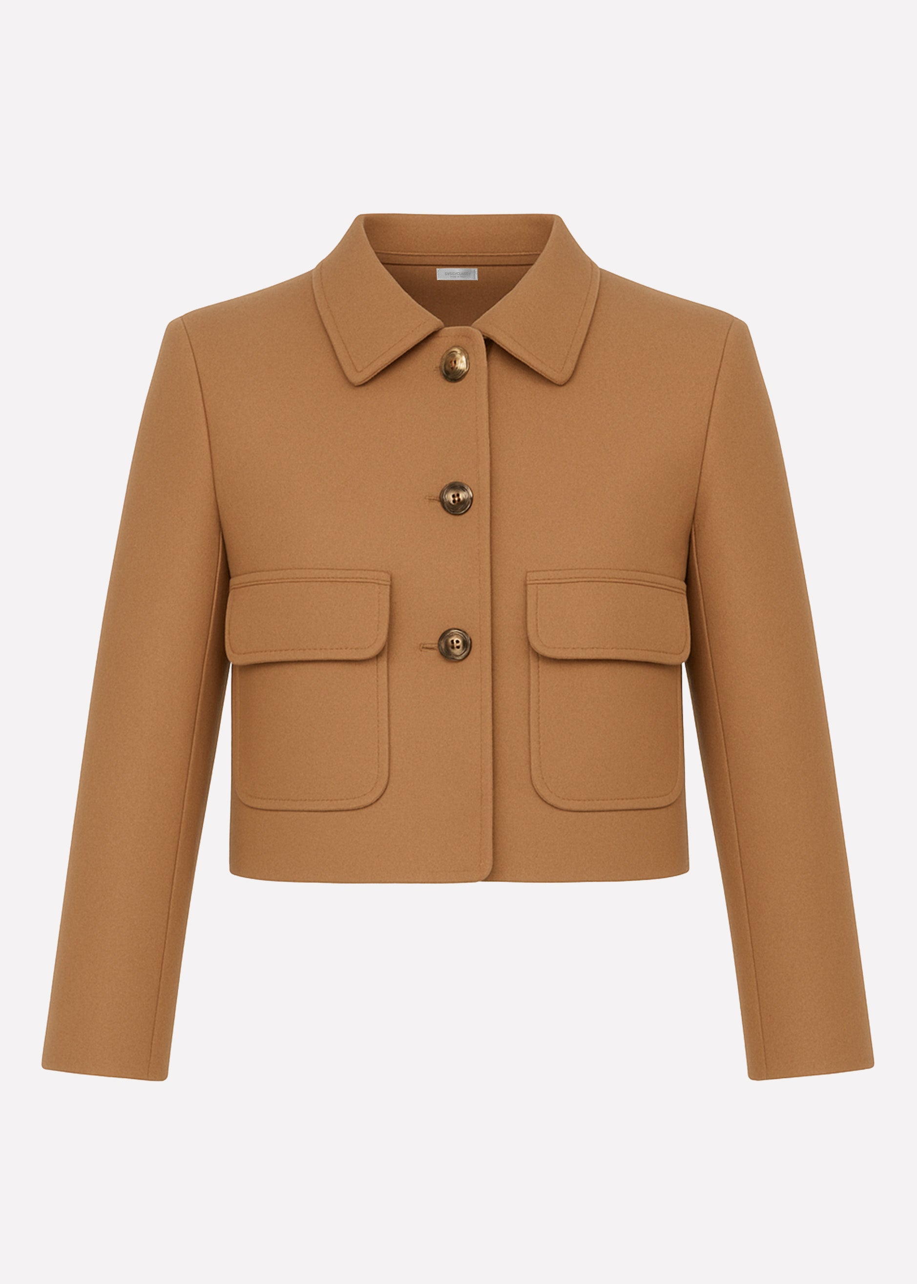 Kurze Jacke mit aufgesetzten Taschen - camel – Bekleidung > Jacken | FormaLuxe