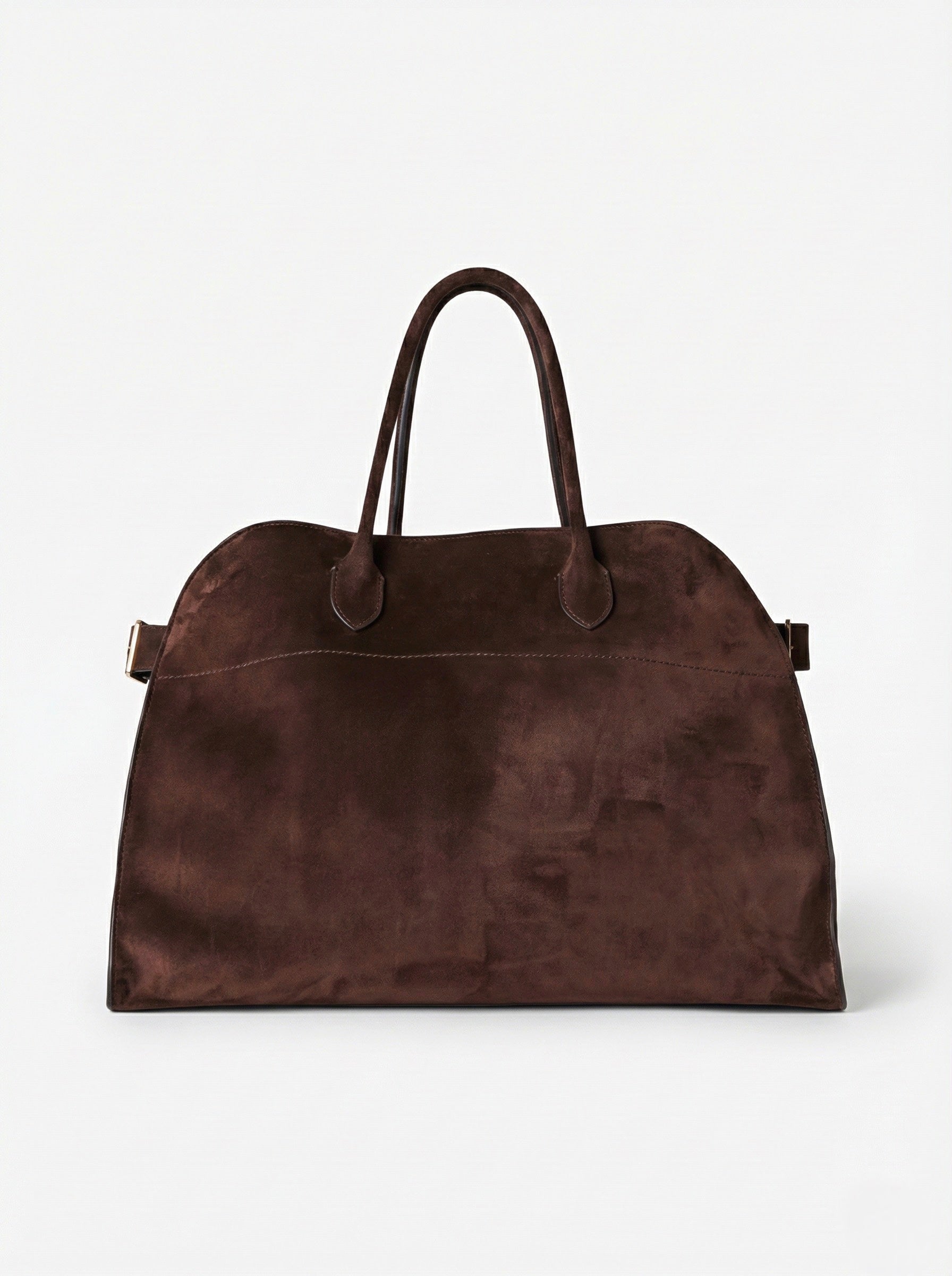 Henna | Suede Large Shopper Tote Bag Brown | FormaLuxe