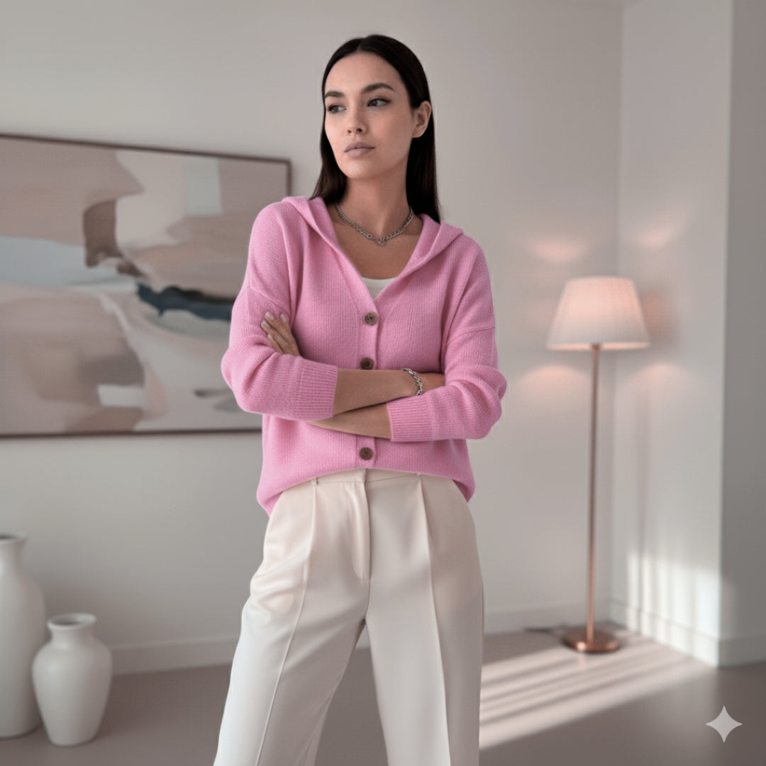 Pull à Capuche Rose | FormaLuxe
