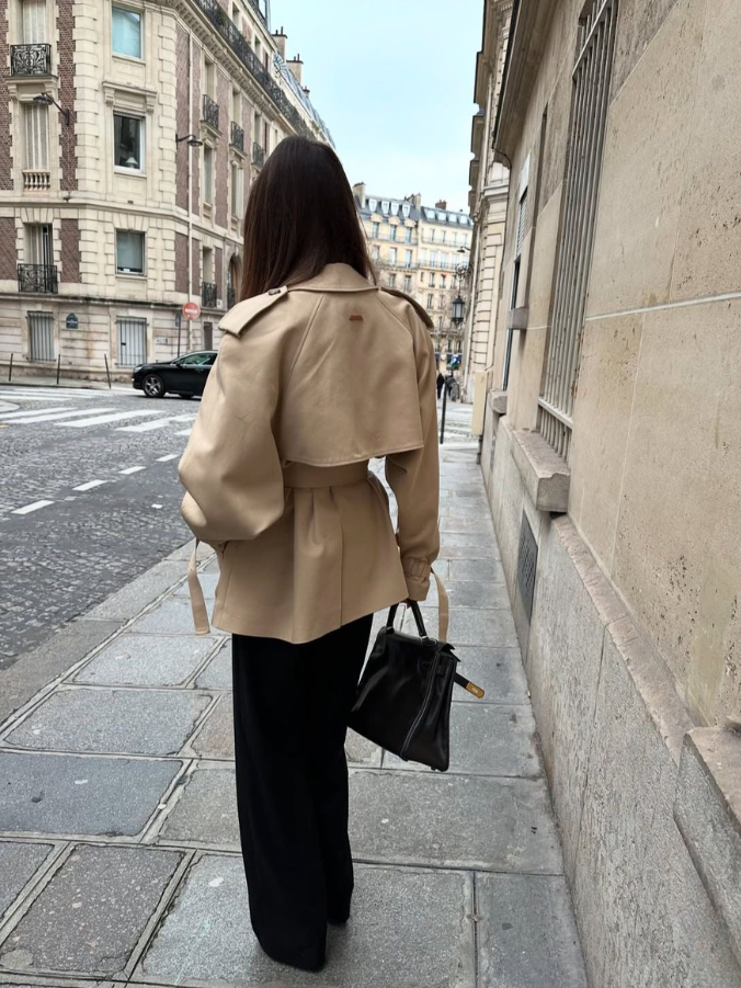 Milena | Short Belted Trench Coat Khaki – Cath | Short Belted Trench Coat | FormaLuxe