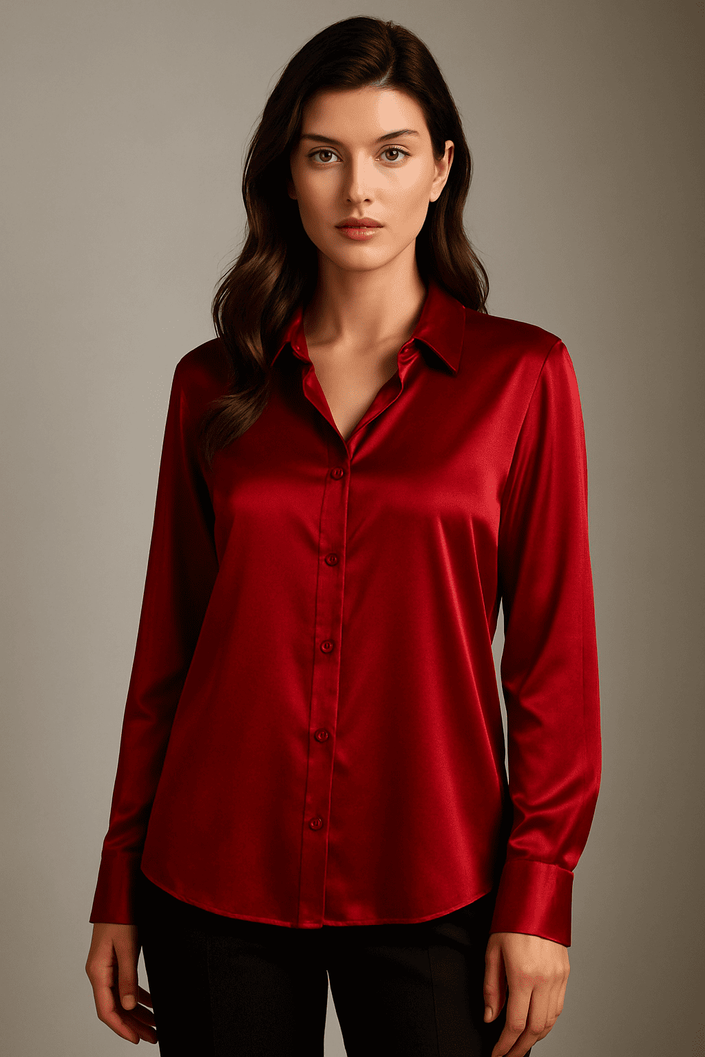 Elise – Satin-Hemdbluse [29,90 € · 2. Stück −50 % + Überraschungs-Geschenk] | FormaLuxe