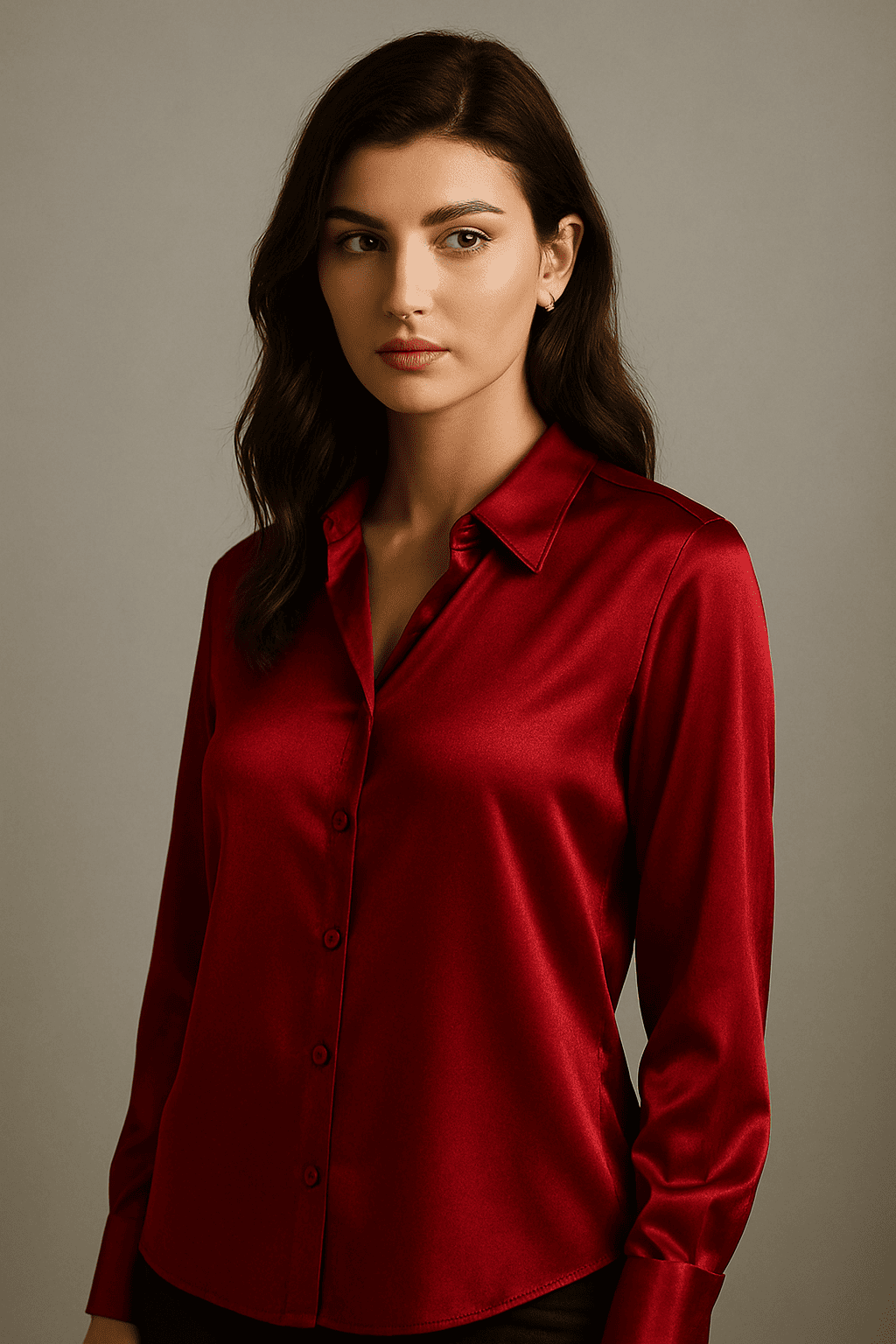 Elise – Satin-Hemdbluse [29,90 € · 2. Stück −50 % + Überraschungs-Geschenk] | FormaLuxe