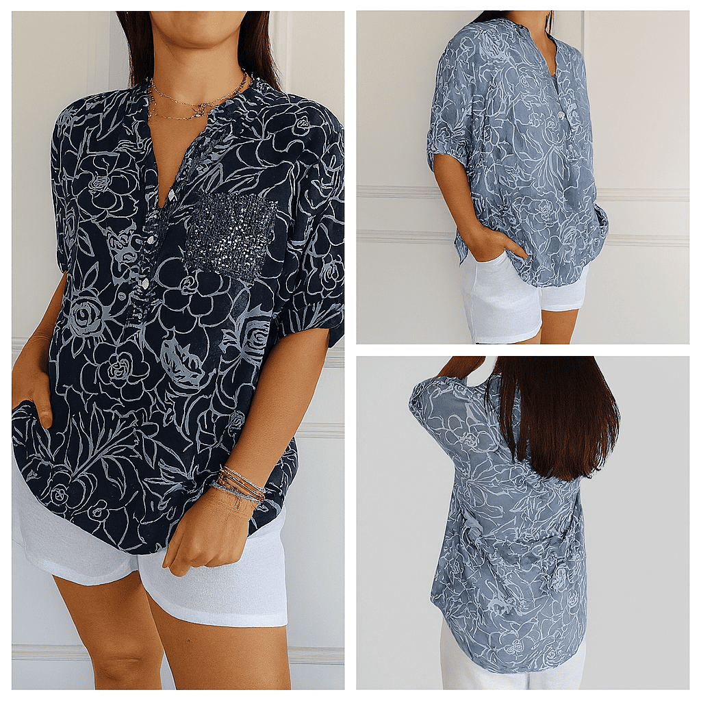Blumige Eleganz – 2 zum Preis von 1! Hellblau – BEST SELLING | FormaLuxe
