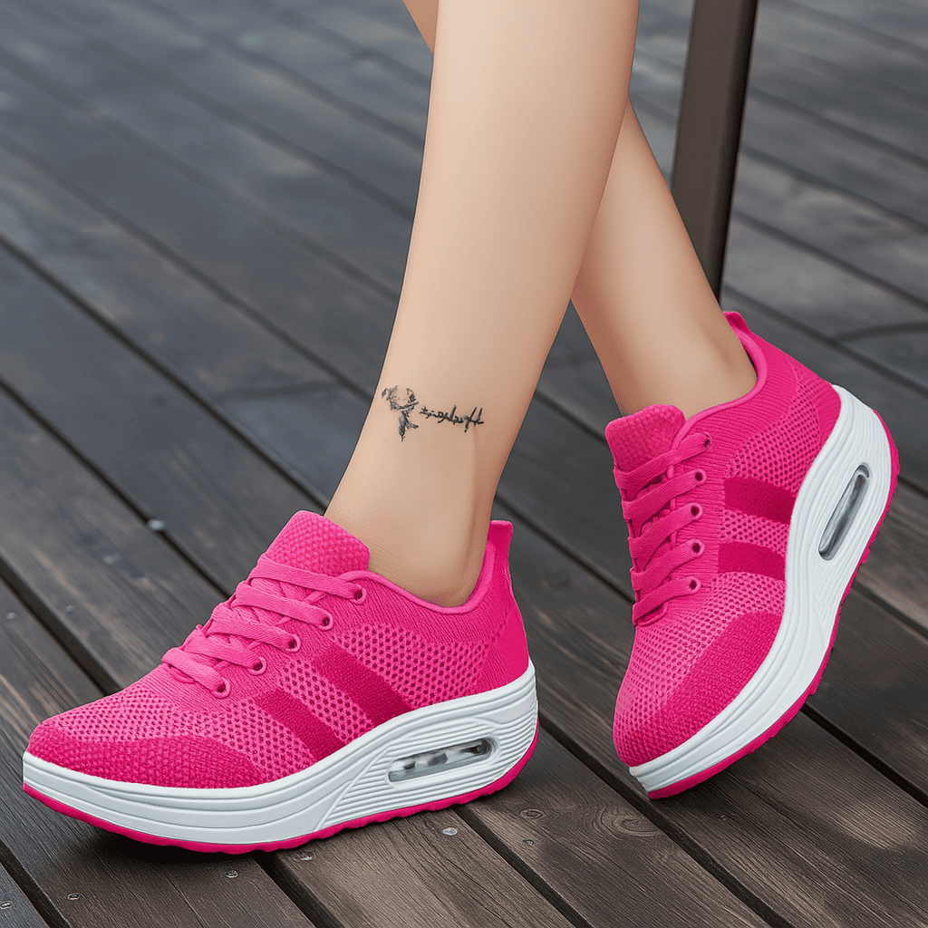 Luftgepolsterte orthopädische Schuhe + Gratis-Socken Rose | FormaLuxe