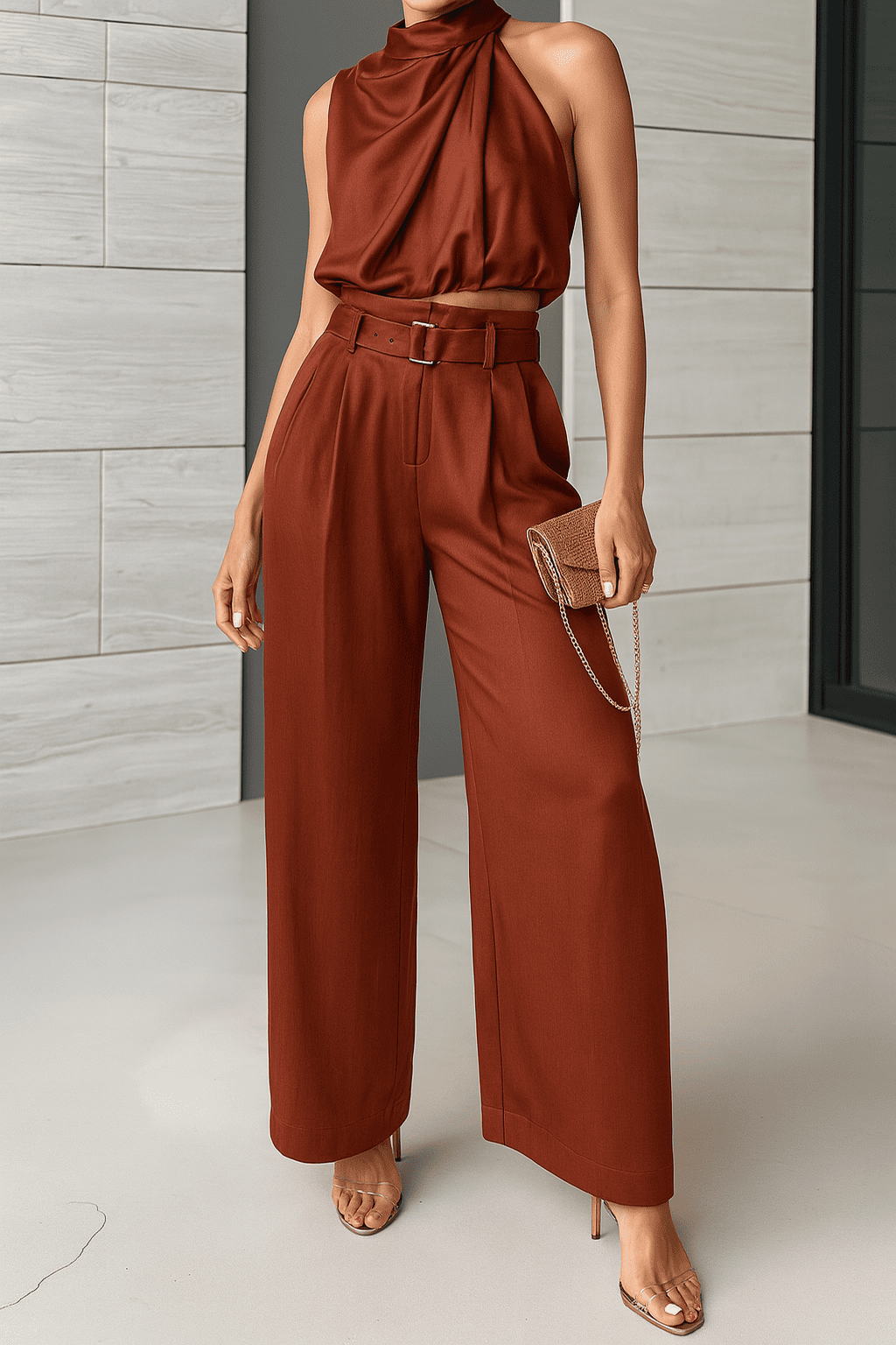 Danayln Set— Zweiteiler + Gratis Gürtel  [40 % NUR HEUTE] Weiß – Dresses | FormaLuxe